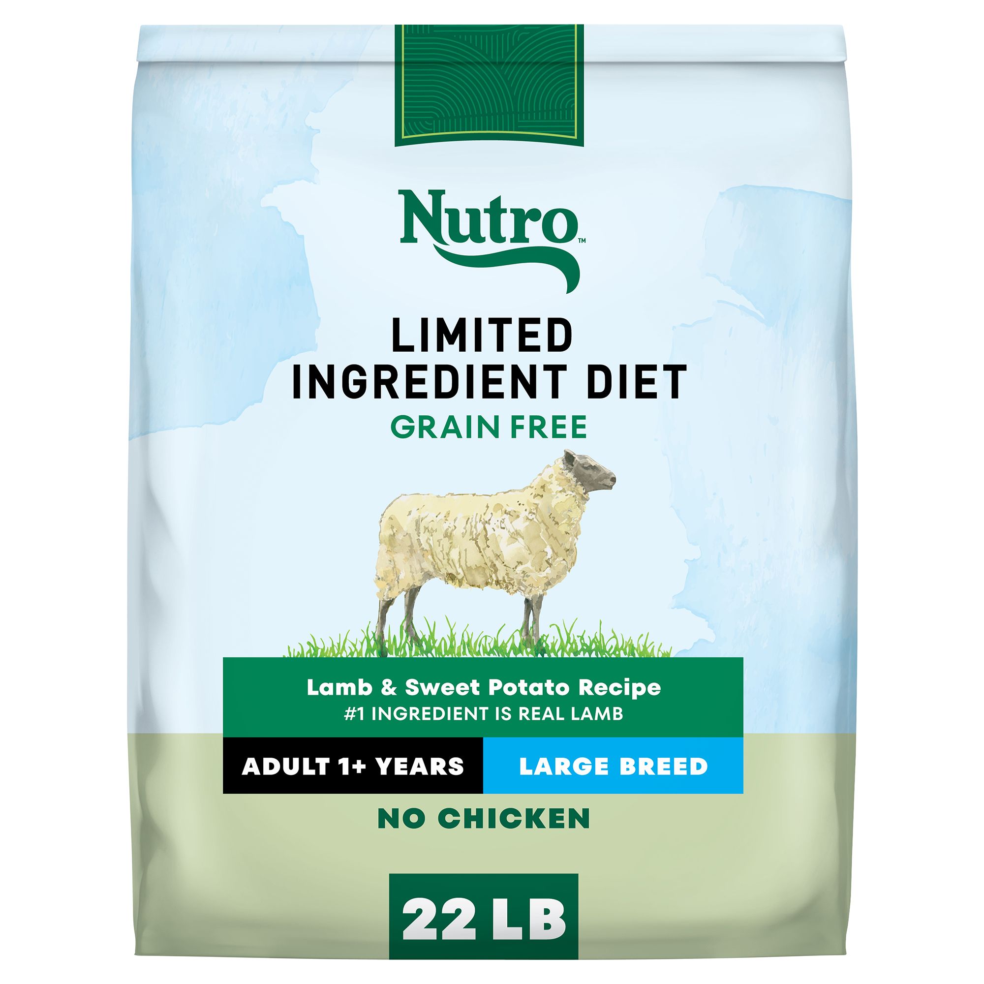 Nutro Limited Ingredient Diet Large Breed Adult Dry Dog Food - Grain Free, Lamb and Sweet Potato, Size: 22 lb | PetSmart