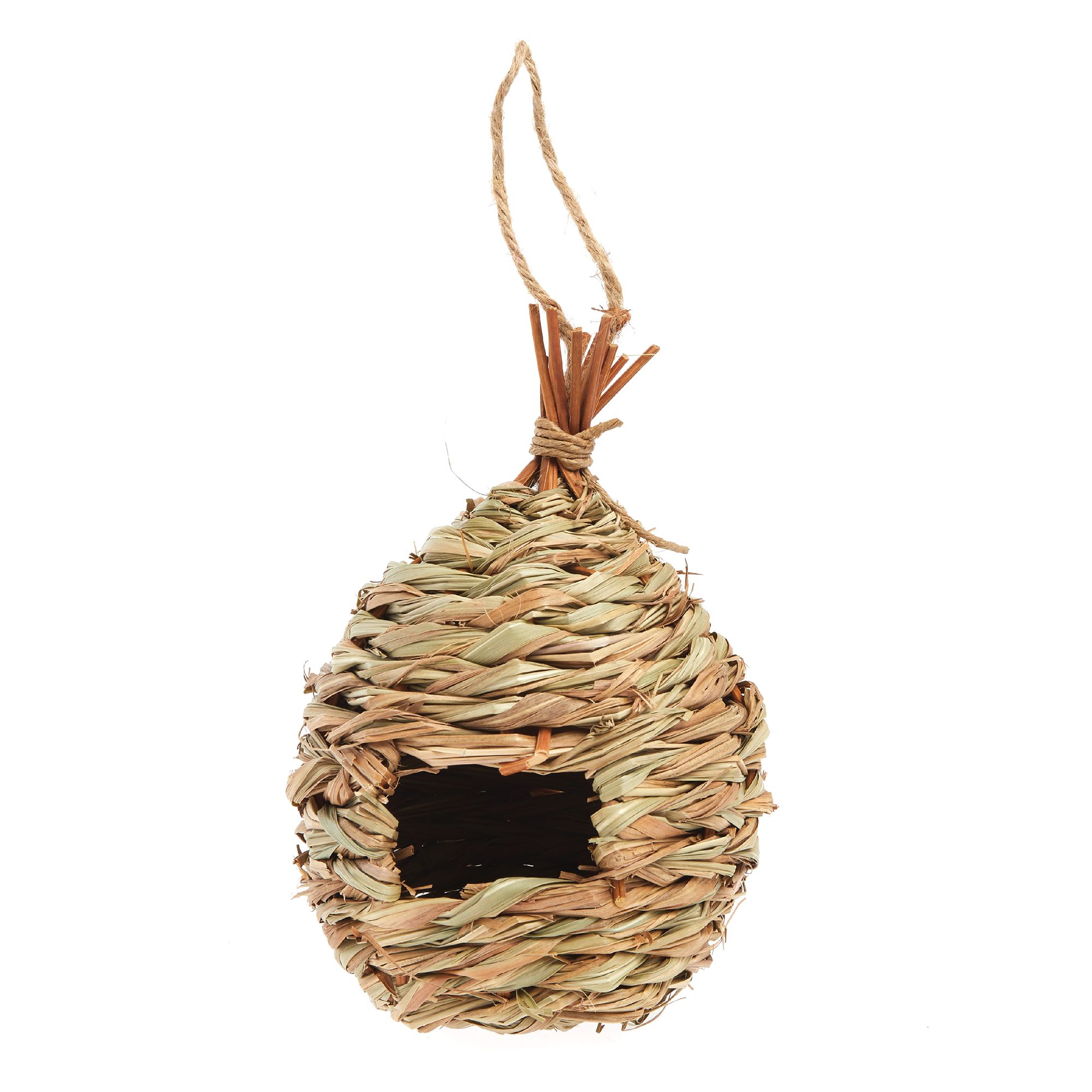 All Living Things® Hand Woven Bird Nest for Pet Bird Nesting Hut for Small & Medium Birds (Large)