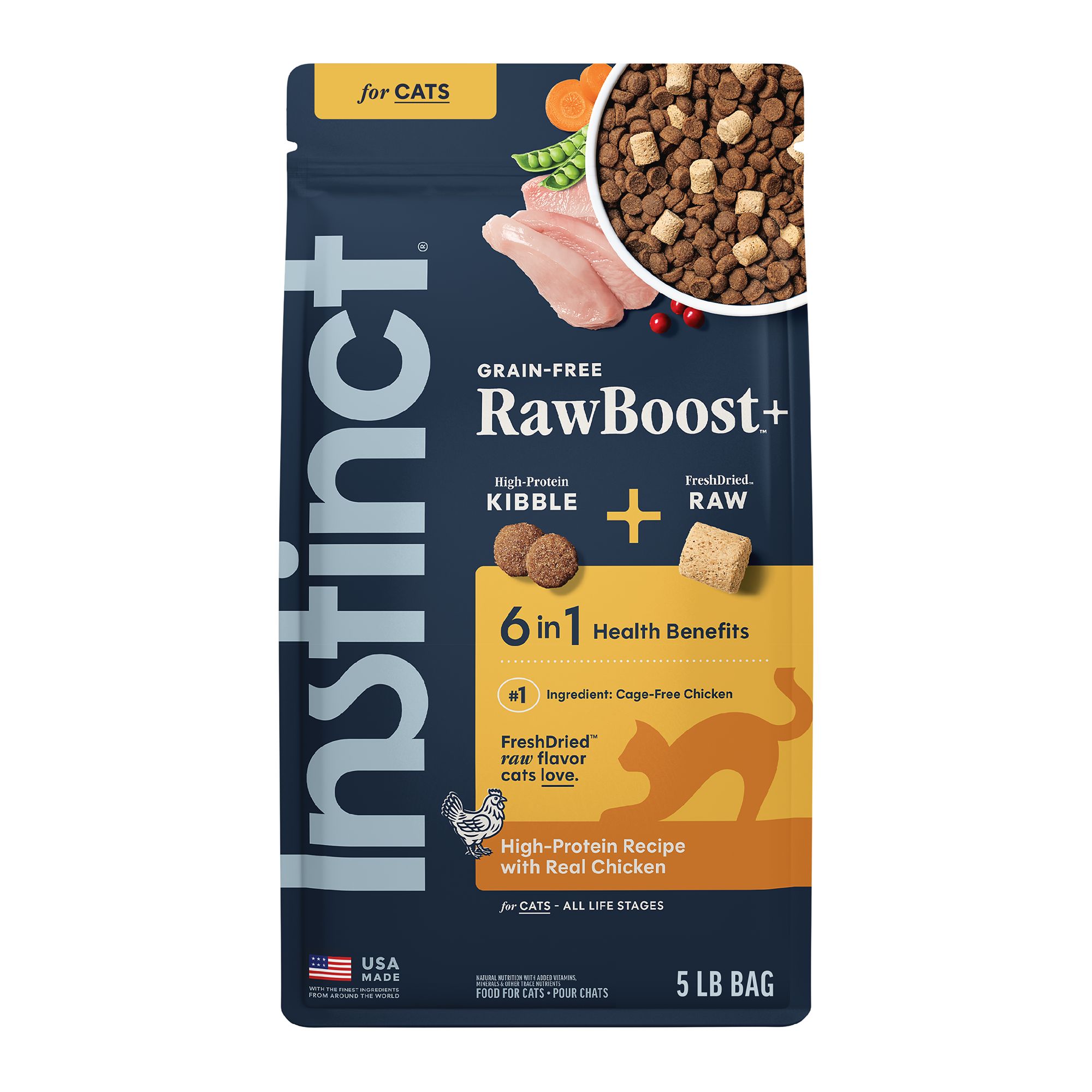 Instinct Raw Boost Cat Food - Natural, Grain Free, Freeze Dried Raw, Chicken, Size: 5 lb | PetSmart Salmon