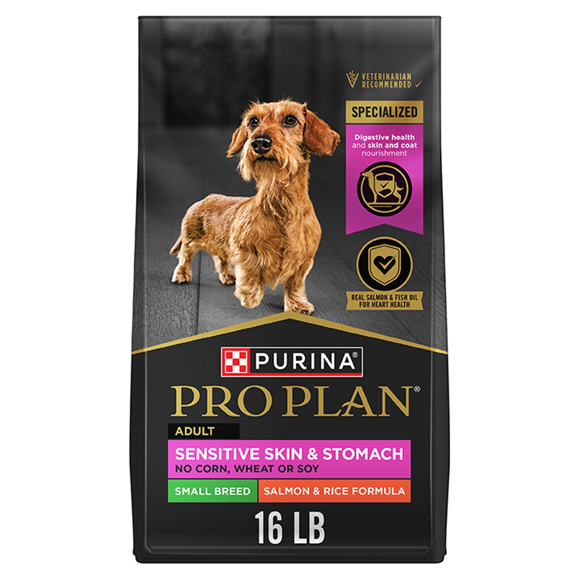 Purina Pro Plan Sensitive Skin and Stomach Small Breed Adult Dry Dog Food - Salmon Rice, Size: 16 lb | PetSmart