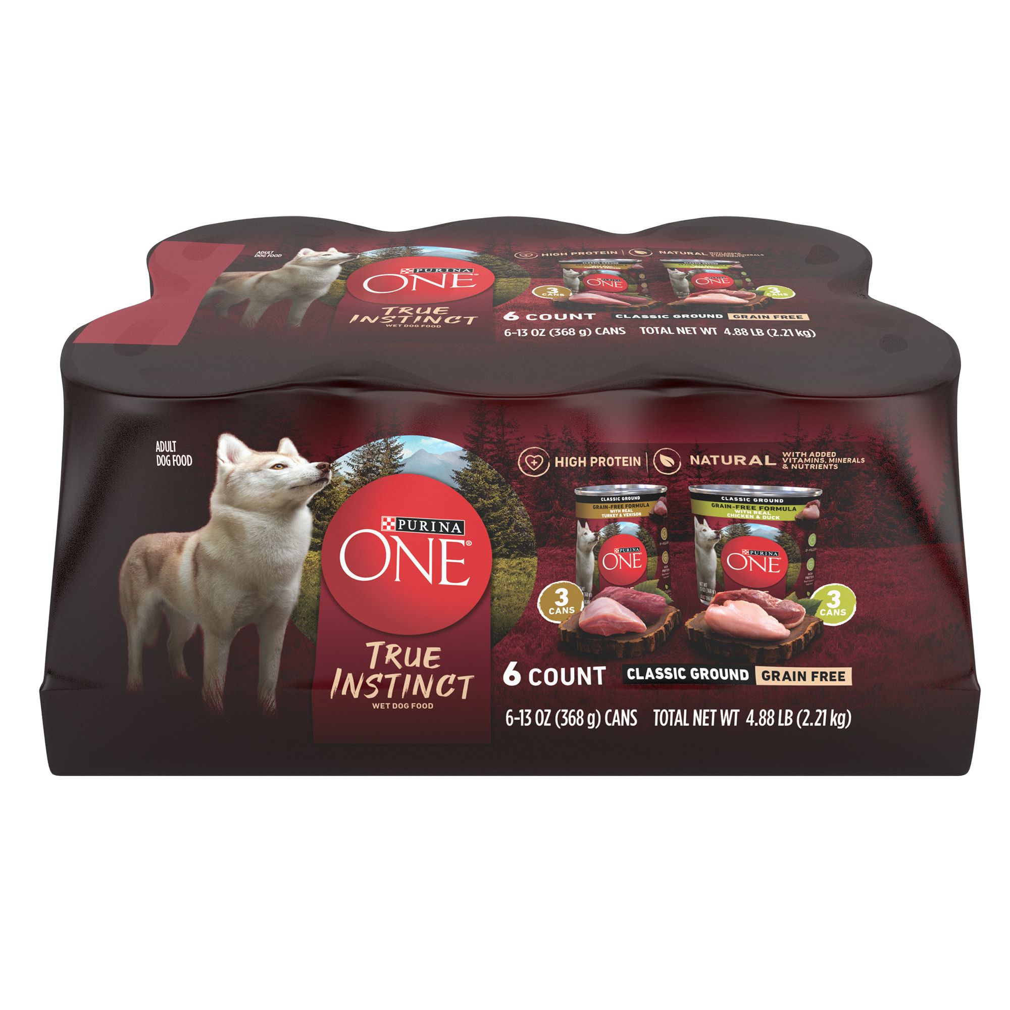 Purina ONE True Instinct Adult Dog Wet Food - 5.71 lb., Variety Pack, Grain Free, Natural | PetSmart