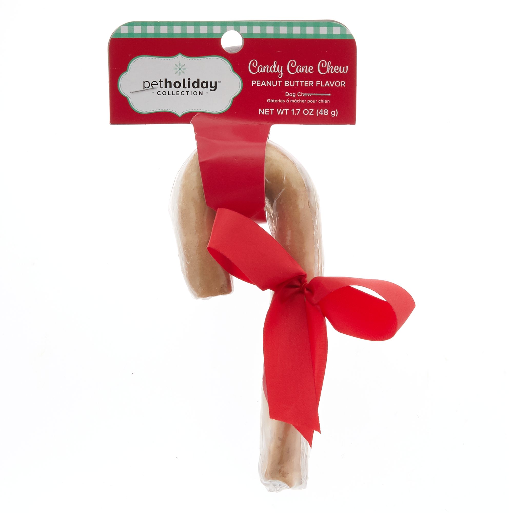 Pet Holiday, Candy Cane Chew Dog Treat - Peanut Butter, Rawhide | Shop