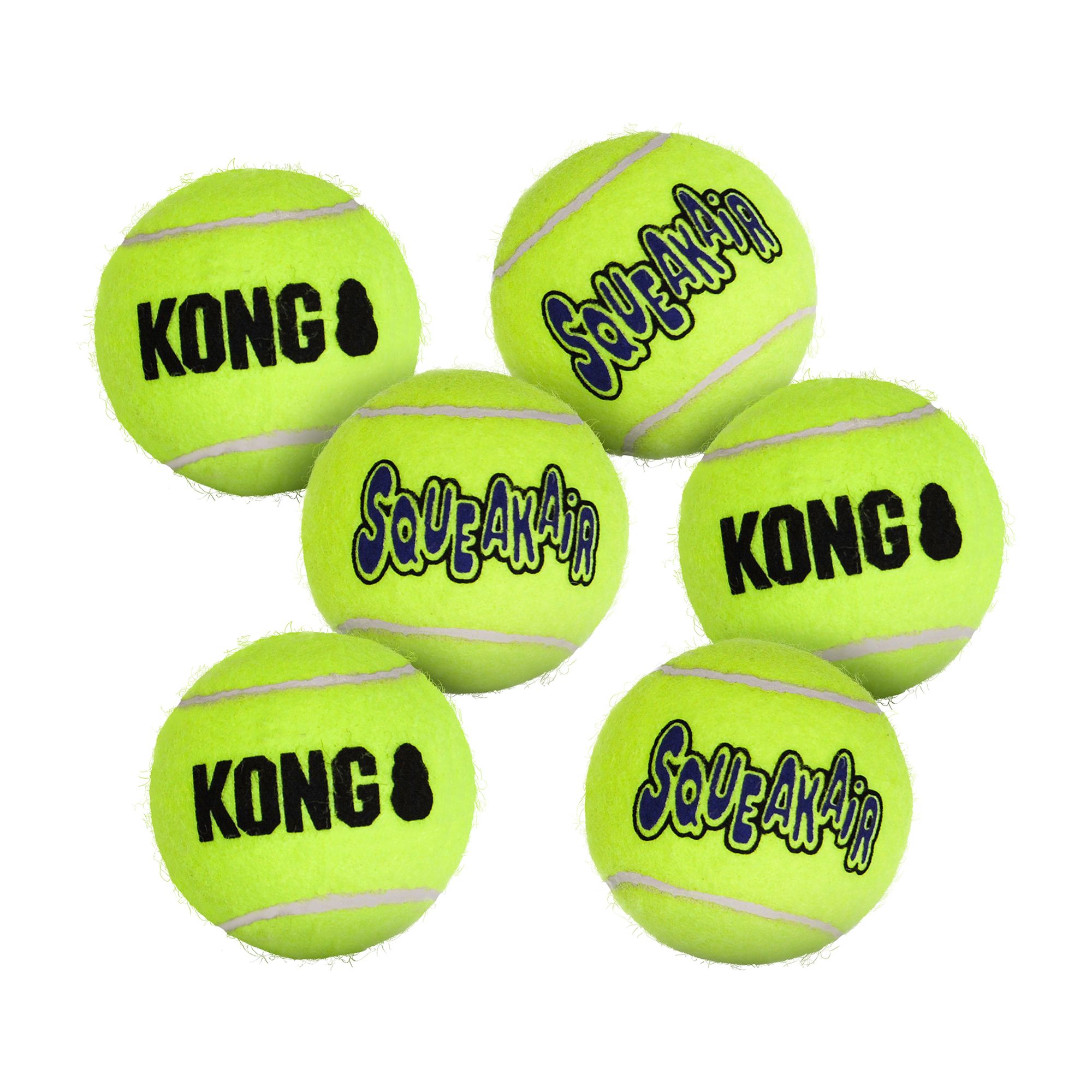 KONG AirDog Tennis Ball Set Squeaker Dog Toy - 6 Pack in Lime | PetSmart