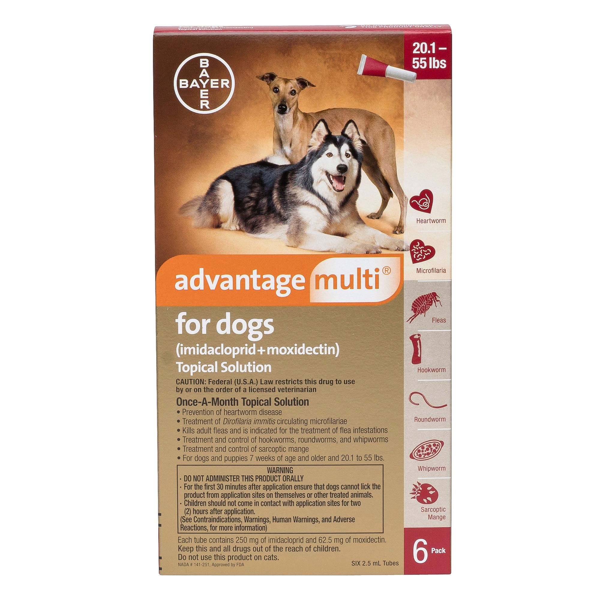 Advantage Multi For Dogs Dosage Chart