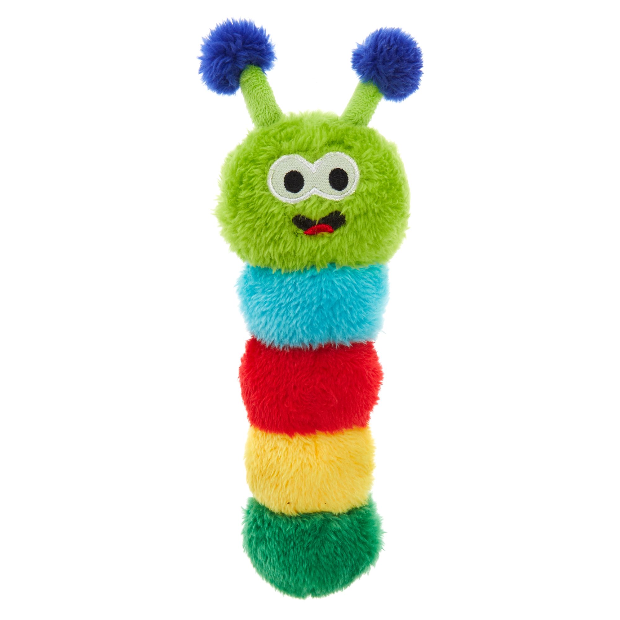 rainbow caterpillar dog toy