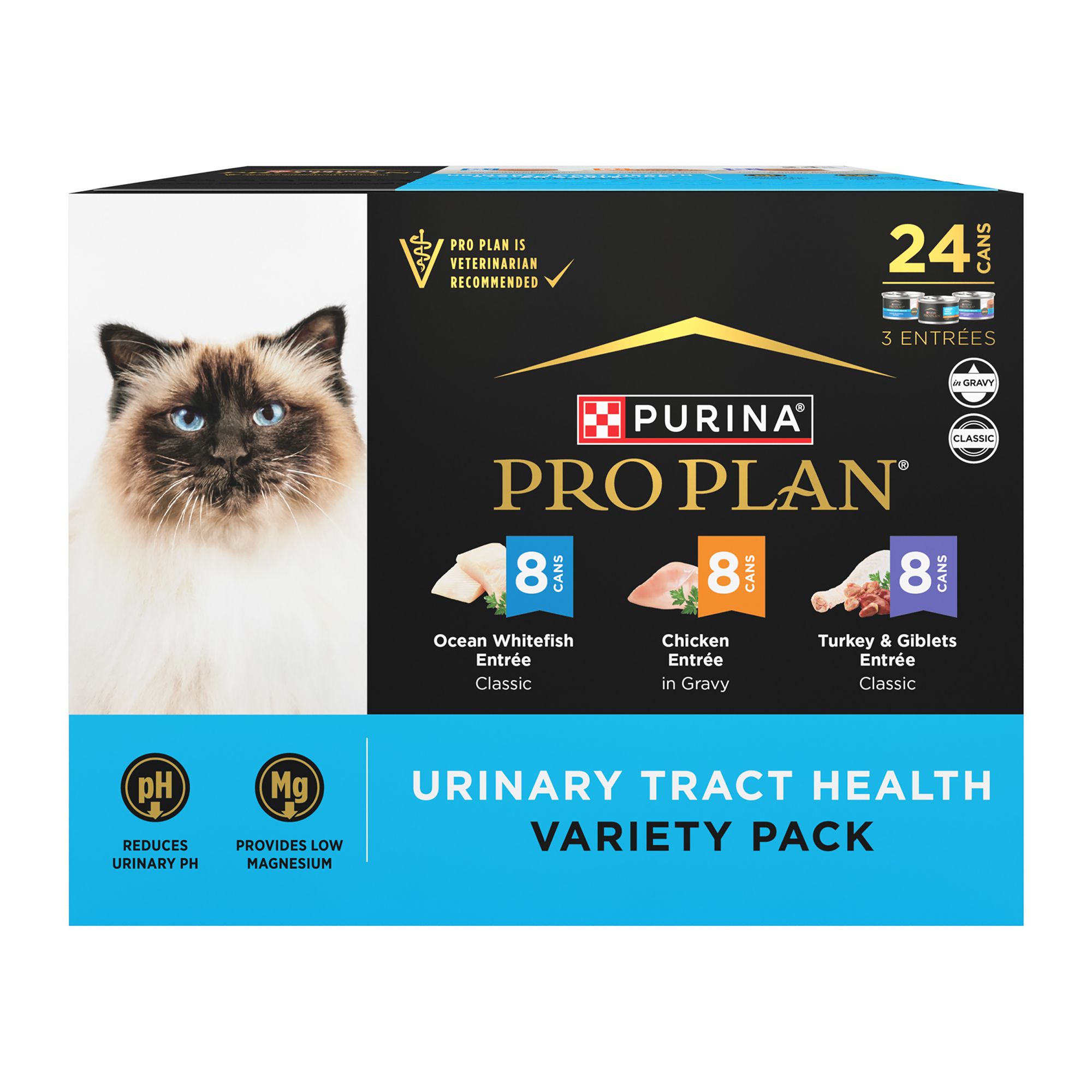 Purina Pro Plan Urinary Tract Health Focus Adult Wet Cat Food - Variety Pack, 24 CT, 72 OZ, Size: Count | PetSmart