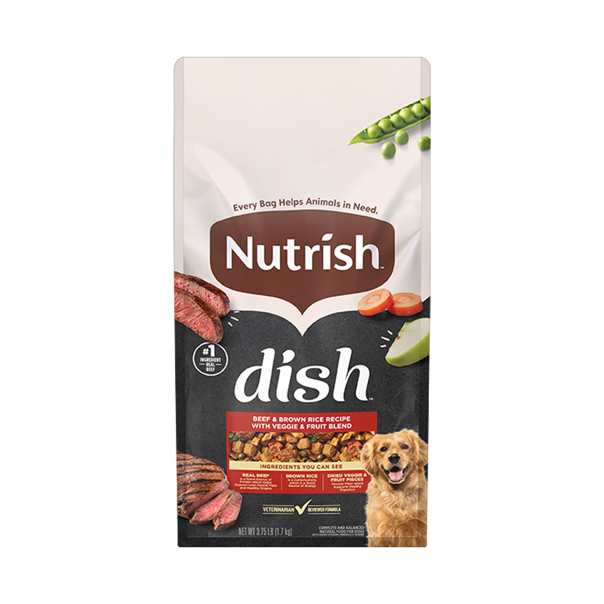 Rachael Ray Nutrish Dish Dry Dog Food All Life Stage - Beef, Brown Rice, Size: 3.75 lb | PetSmart