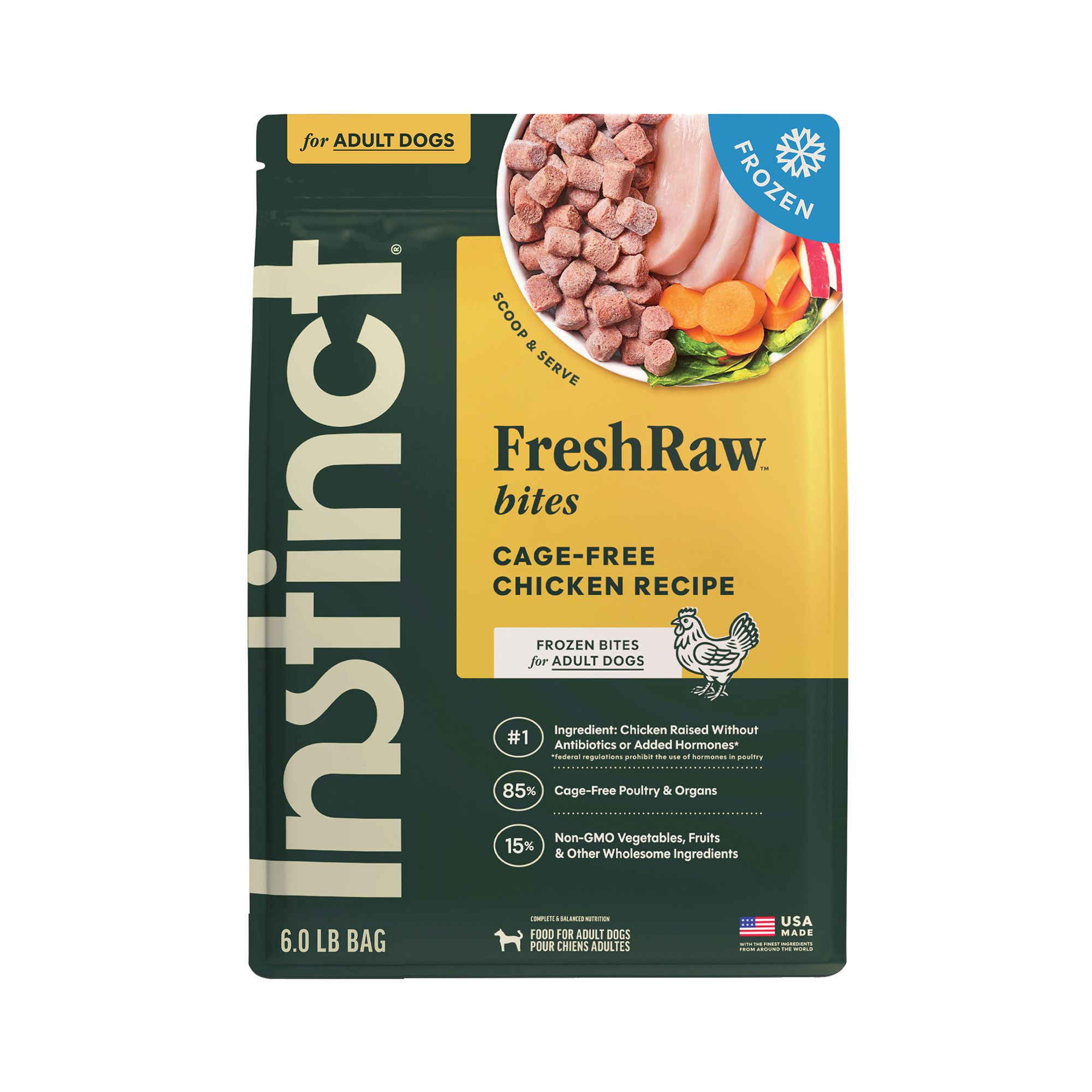 Instinct Raw Bites Adult Frozen Dog Food - Raw, Grain Free, Chicken, Size: 6 lb | PetSmart Salmon