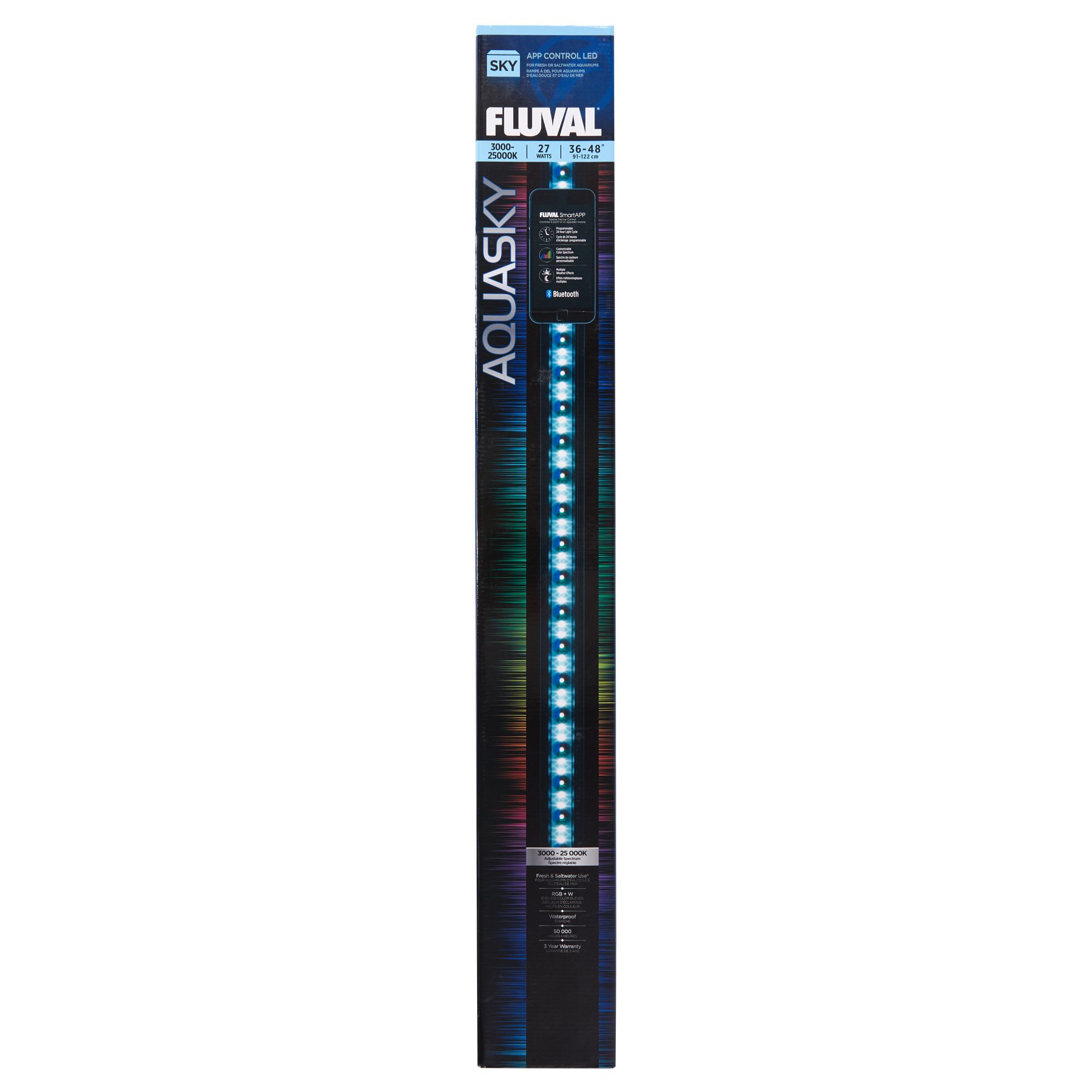 Fluval® AQUASKY LED Aquarium Light - 27 Watt for Fish Tanks (36-48 in)