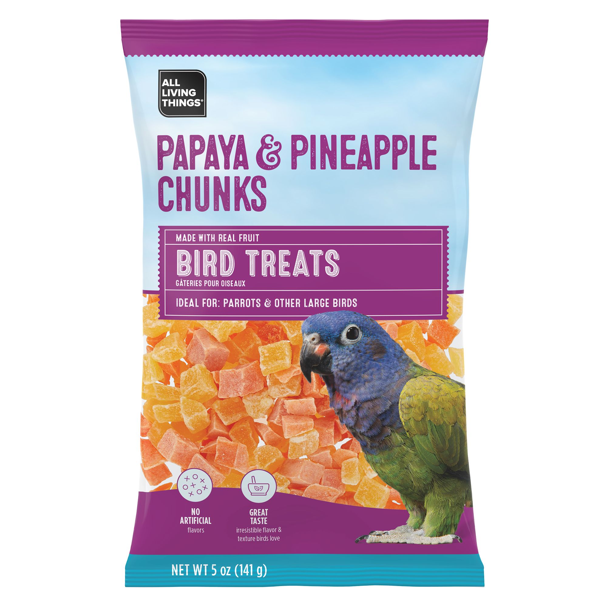 All Living Things® Papaya & Pineapple Chunks Bird Treat (5 Oz)