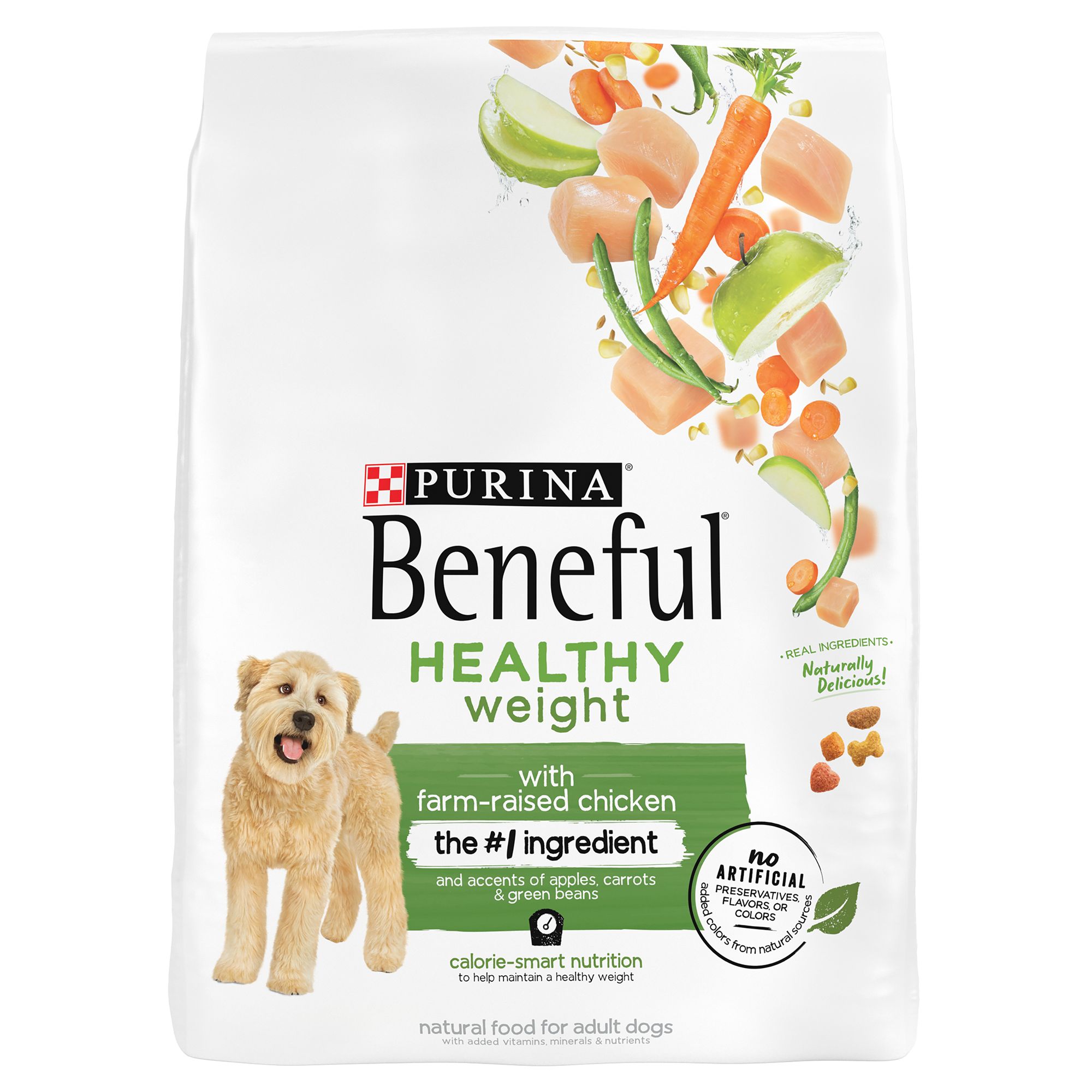 Purina Beneful Healthy Weight Adult Dog Dry Food - Chicken, With Vitamins, No Artificial Flavors, Size: 14 lb | PetSmart Green