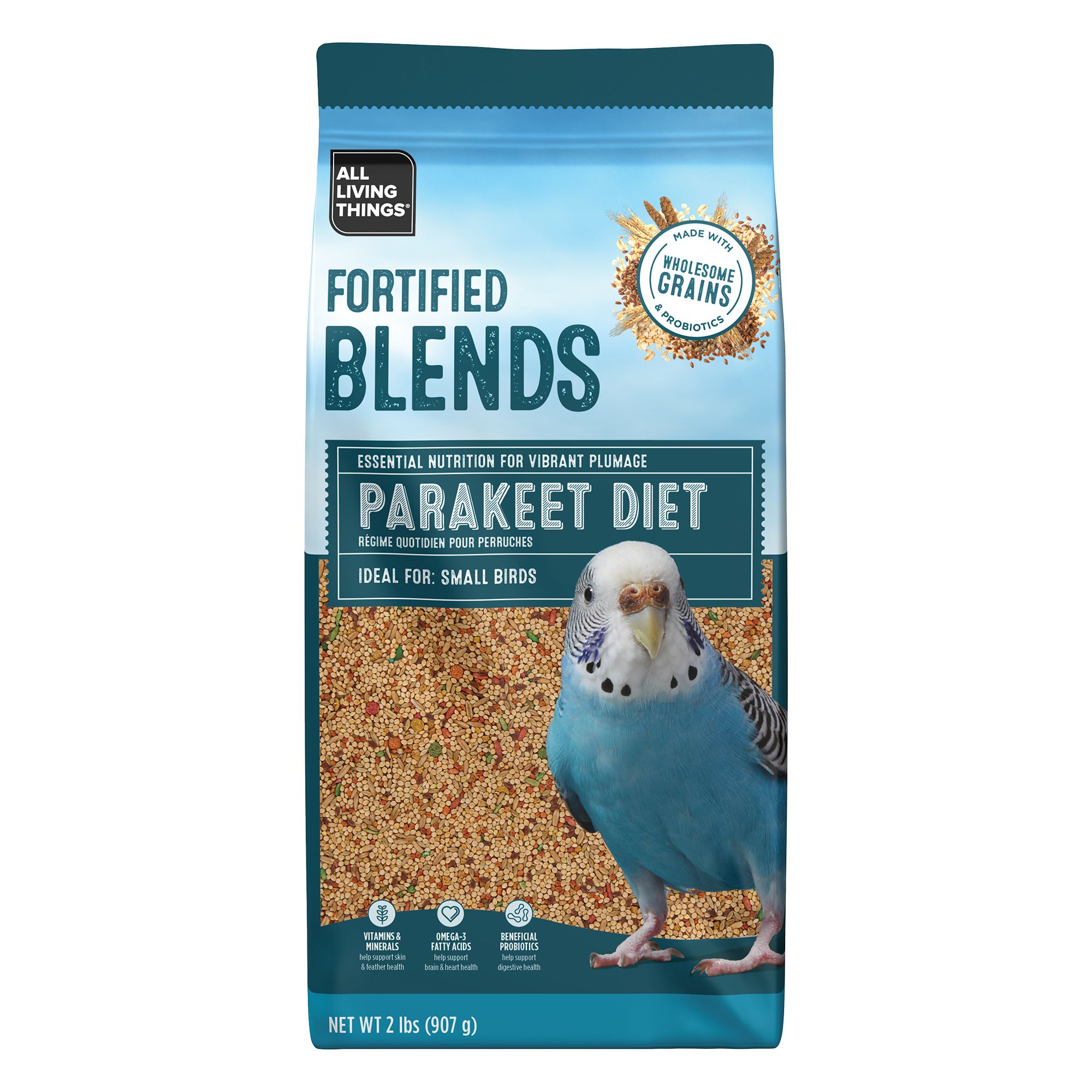 All Living Things® Fortified Parakeet Bird Food (2 Lb)