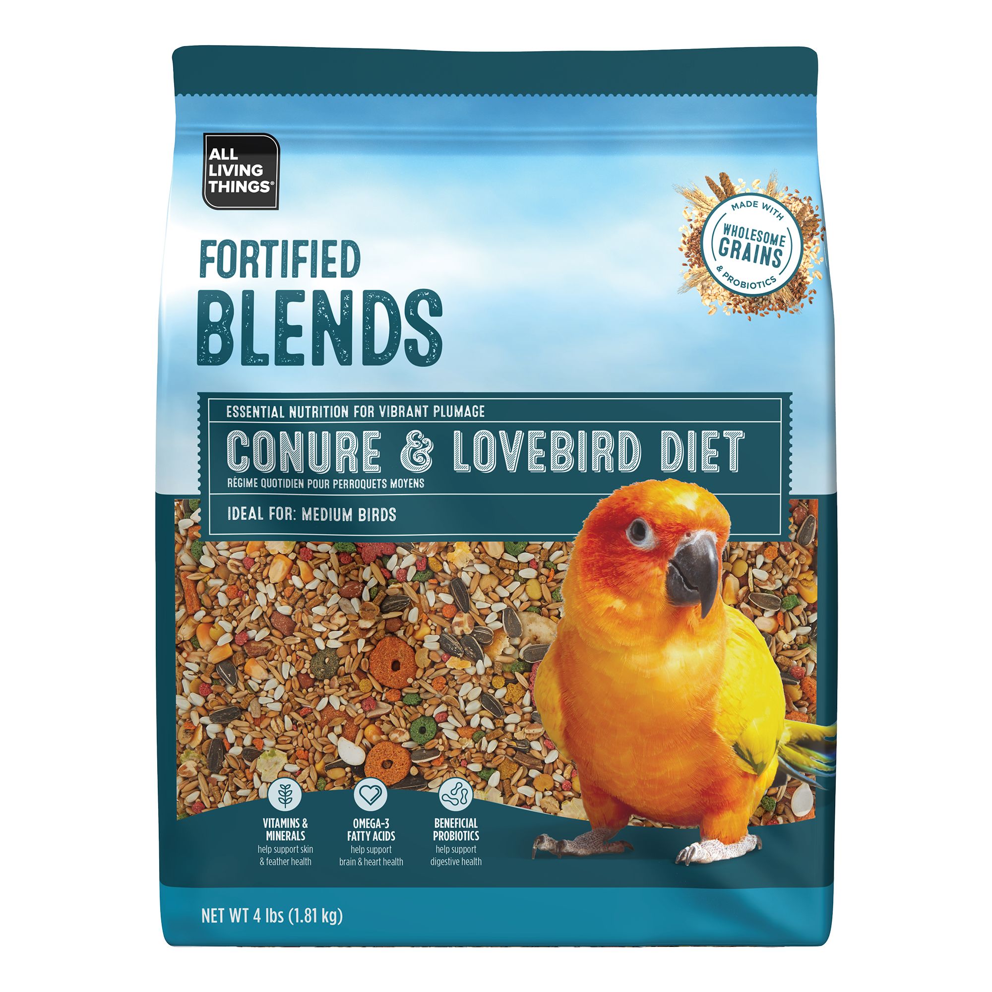 All Living Things® Fortified Conure Bird Food (4 Lb)