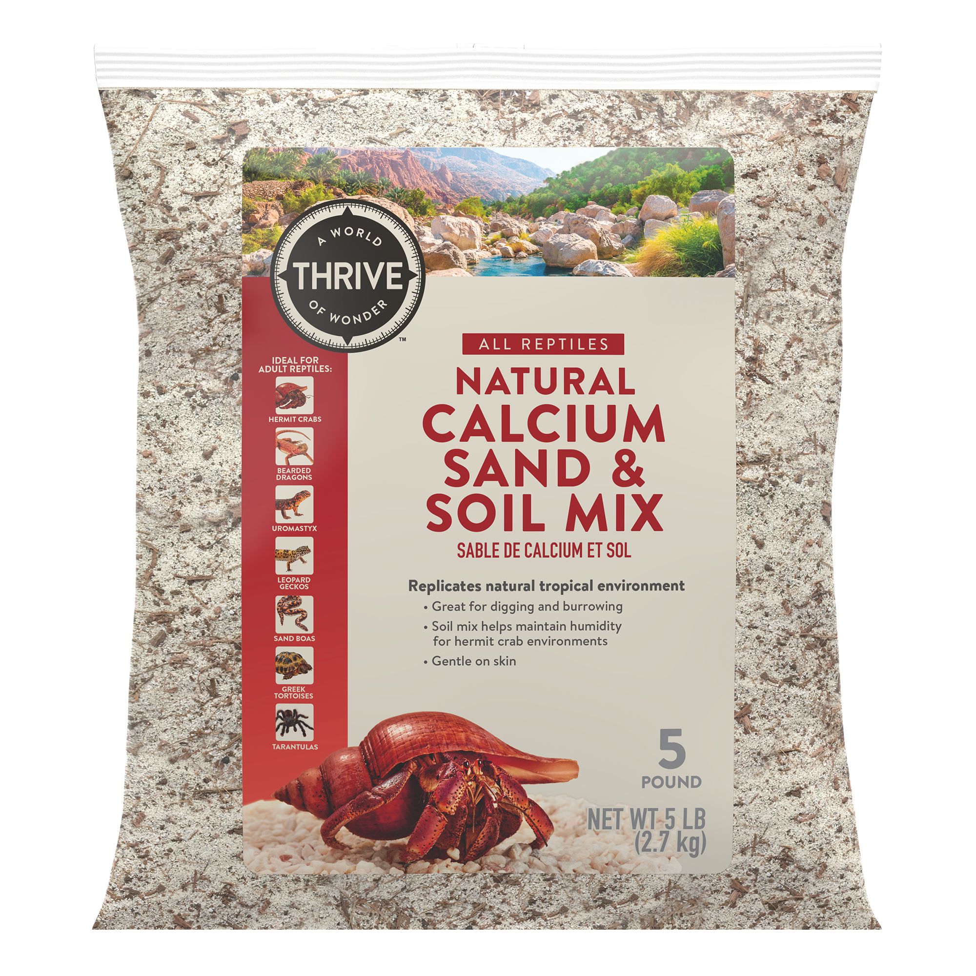 Thrive Natural Calcium Sand Soil Mix (5 Lb)