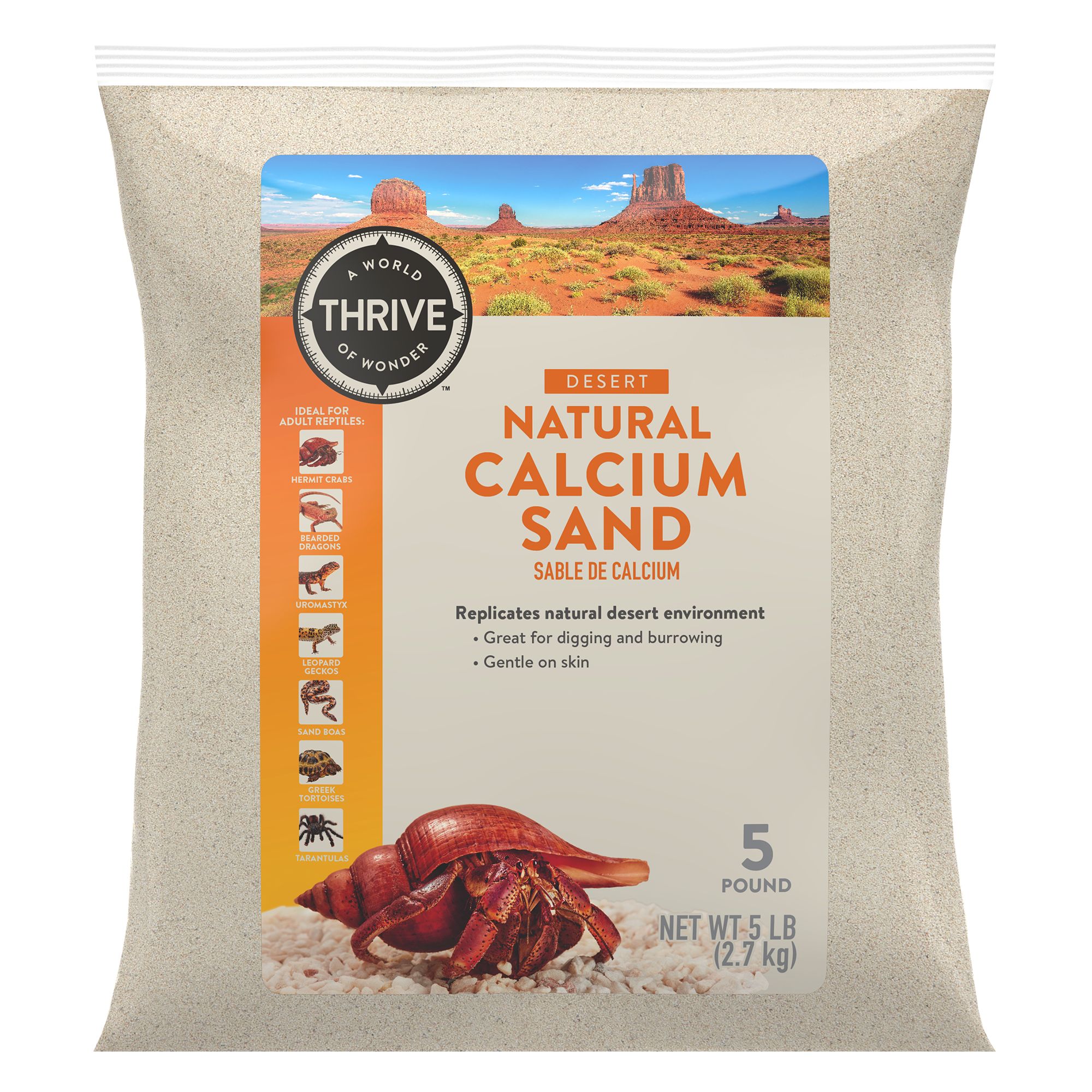 Thrive Natural Calcium White Sand (5 Lb)