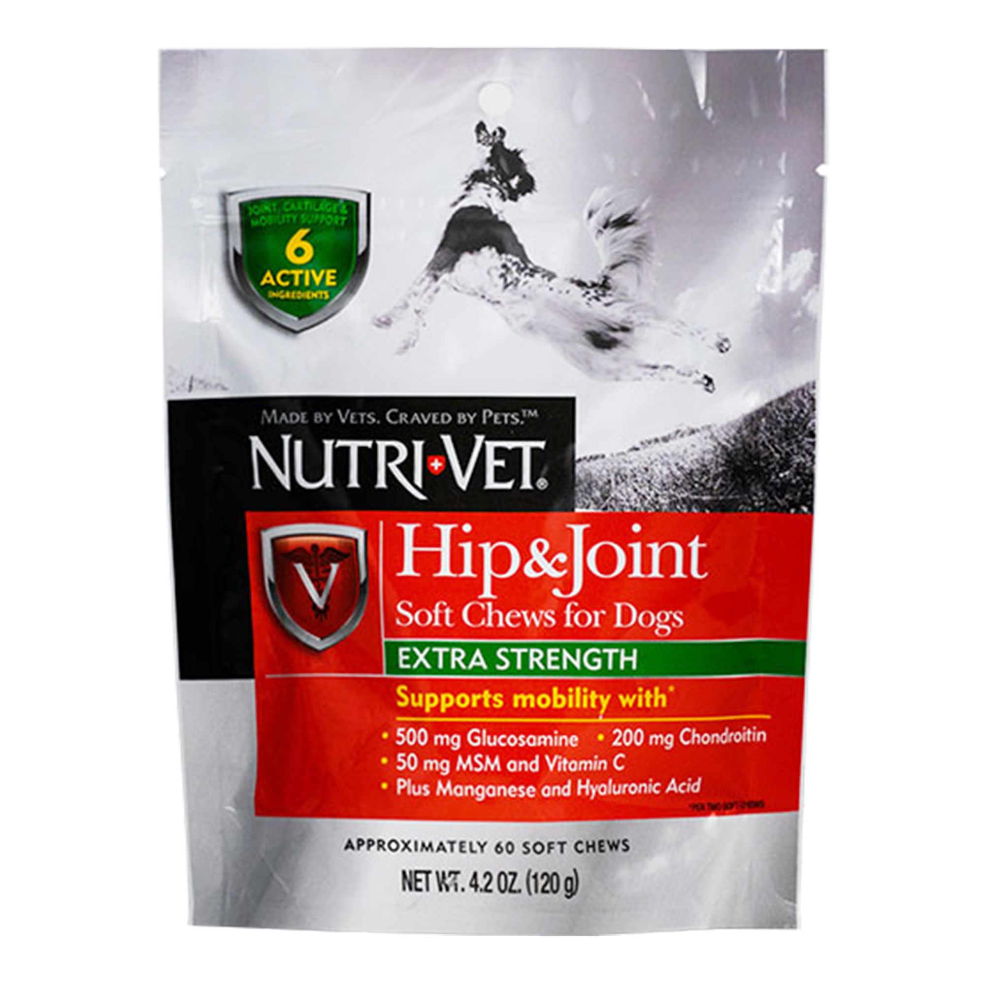 Nutri-Vet® Hip & Joint Extra Strength Soft Chews for Dogs - Chicken & Cheese Flavour (120 g)