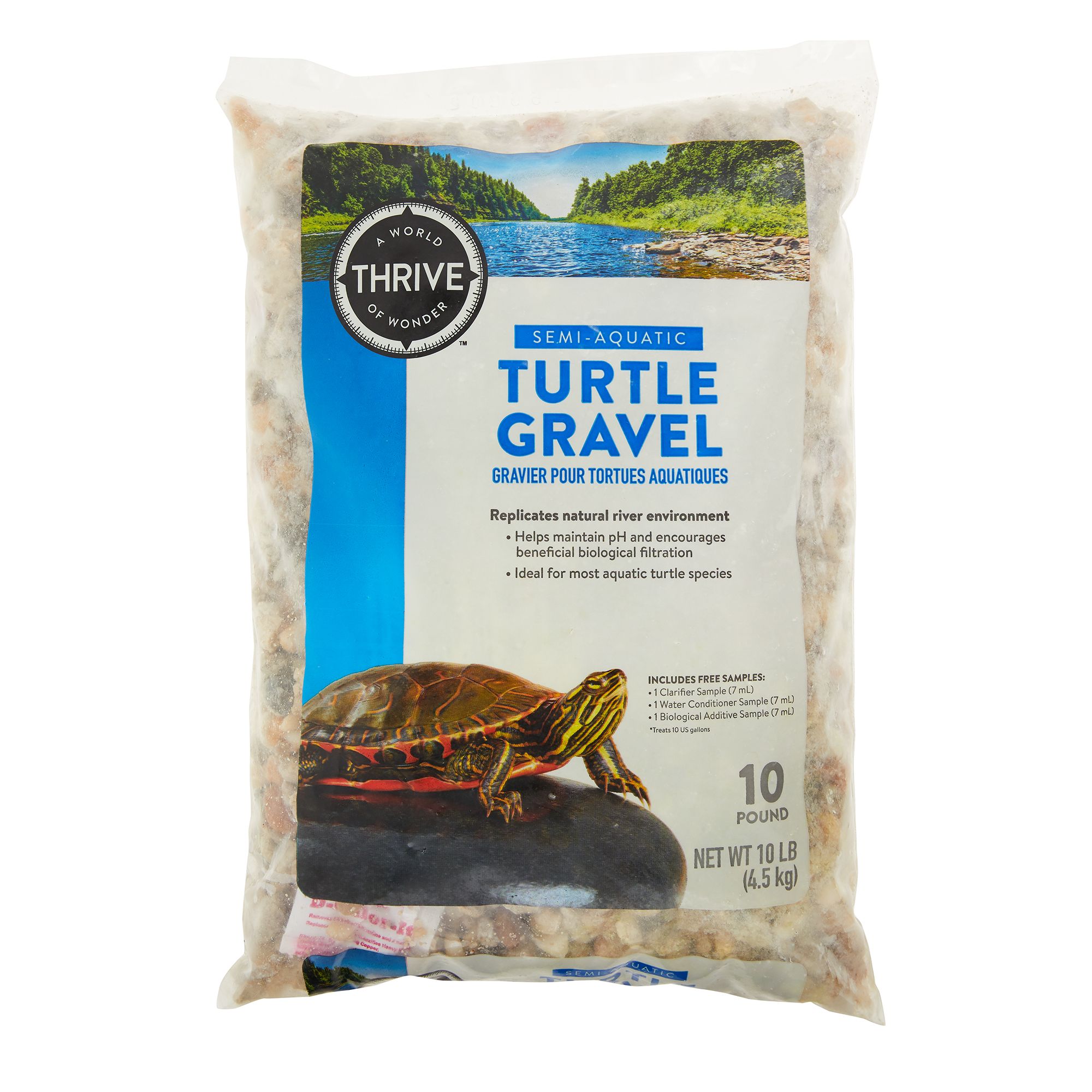 Thrive Semi-Aquatic Turtle Gravel - Turtle Tank Substrate - 10 lb (10 Lb)