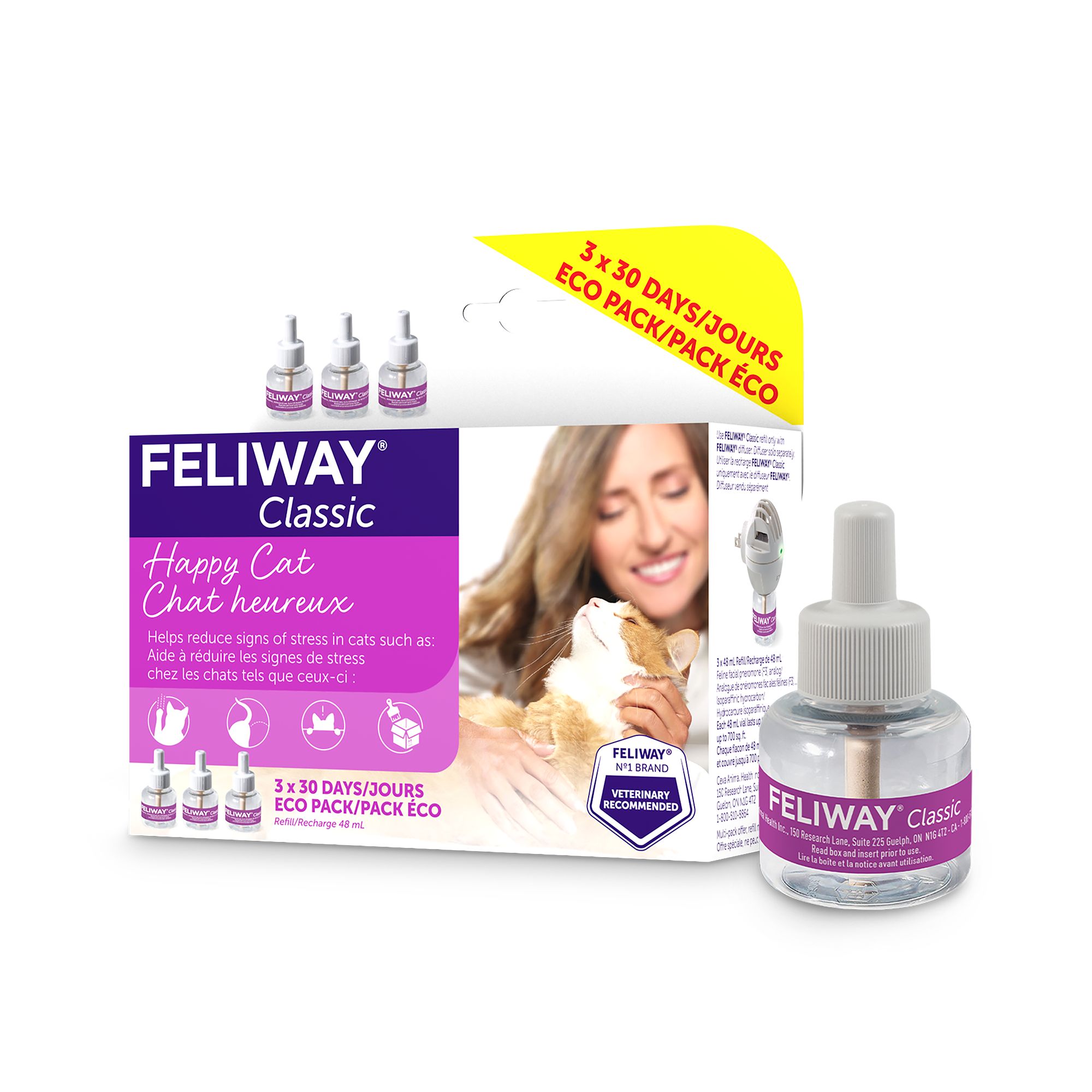 FELIWAY Classic Calming Diffuser Refill for Cats - 3 pack (3 Count)