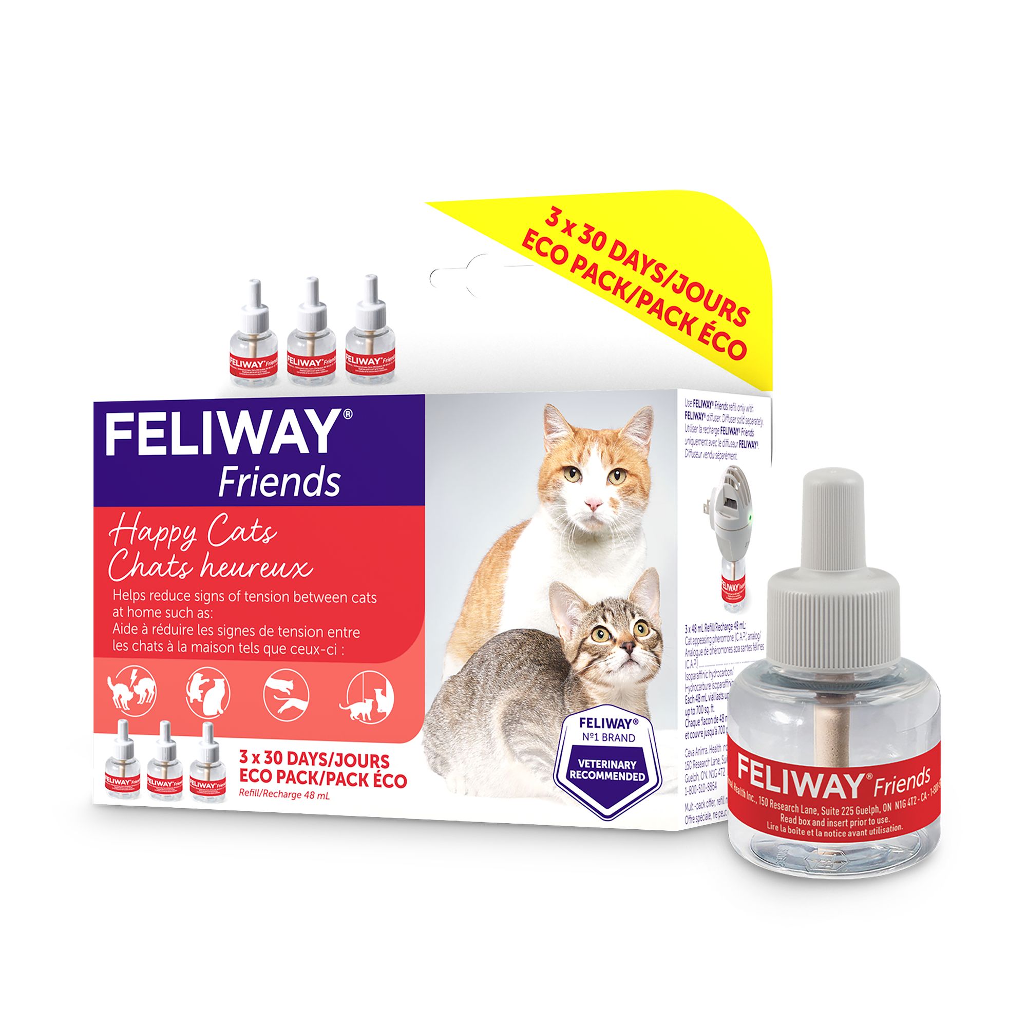 FELIWAY Friends Calming Diffuser Refill for Cats - 3 pack (3 Count)