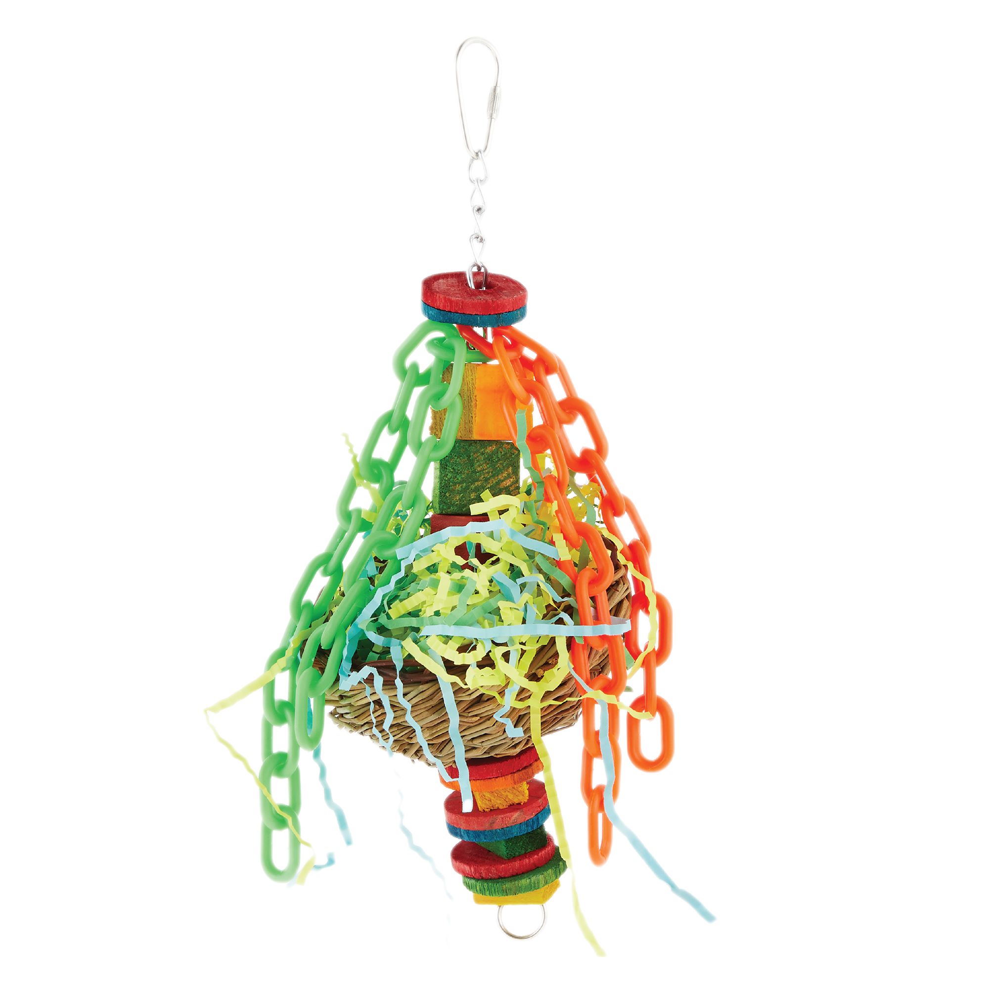All Living Things® Goodie Basket Bird Toy - Foraging Bird Toy for Small Pet Birds (Medium/Large)