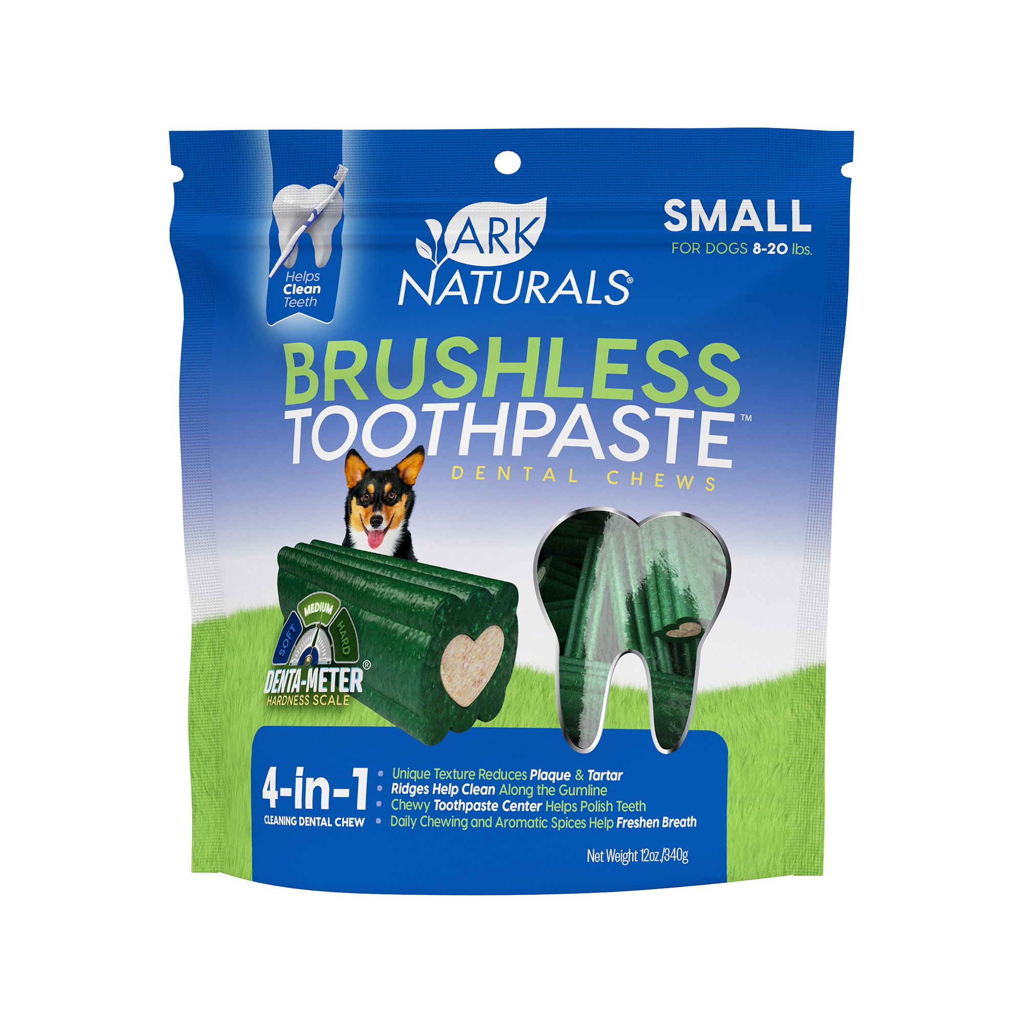 Ark Naturals® Brushless Toothpaste 4-in-1 Small Dog Dental Chews - 8-20 lbs. (12 Oz)