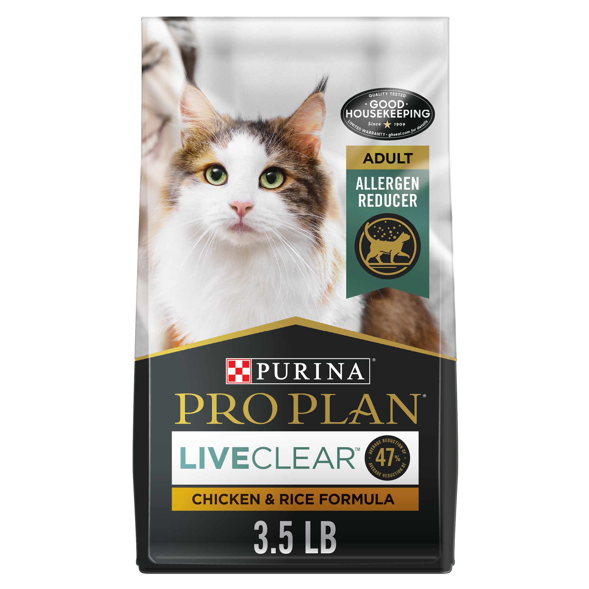 Purina Pro Plan LiveClear Adult Dry Cat Food - Prebiotics and Probiotics, Chicken Rice, Size: 3.5 lb | PetSmart