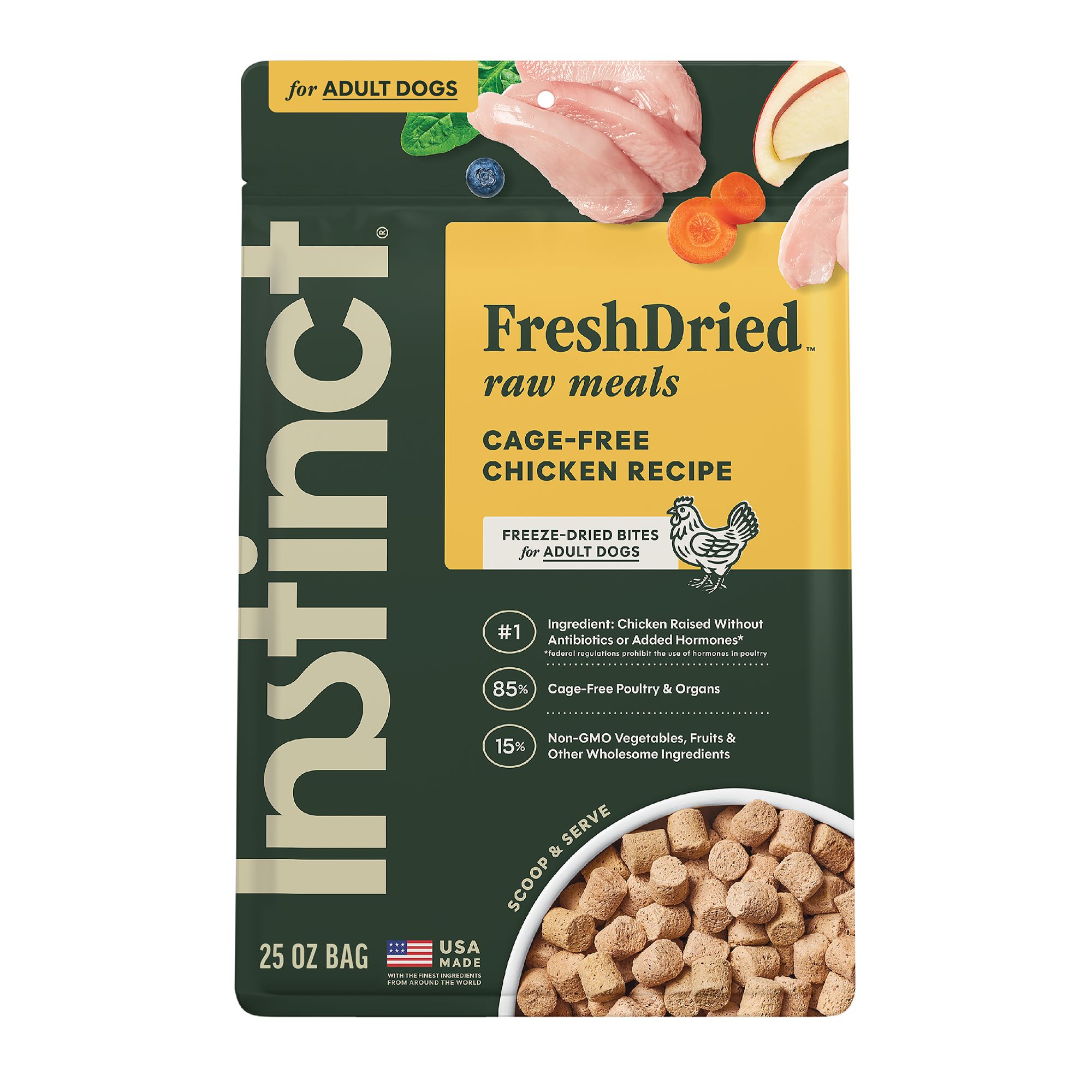 Instinct Raw Meals Freeze-Dried Adult Dry Dog Food - Grain Free, Chicken, Size: 25 oz | PetSmart Salmon