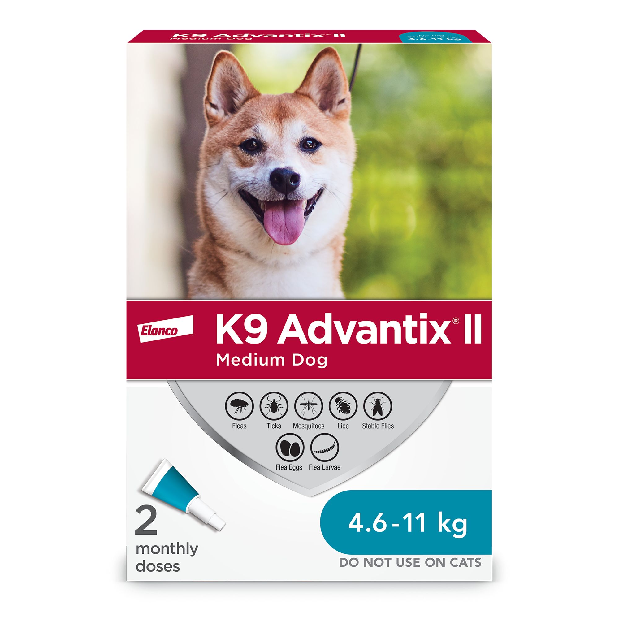 K9 Advantix® II Flea & Tick Prevention for Medium Dogs, Monthly Vet-Recommended Treatment
