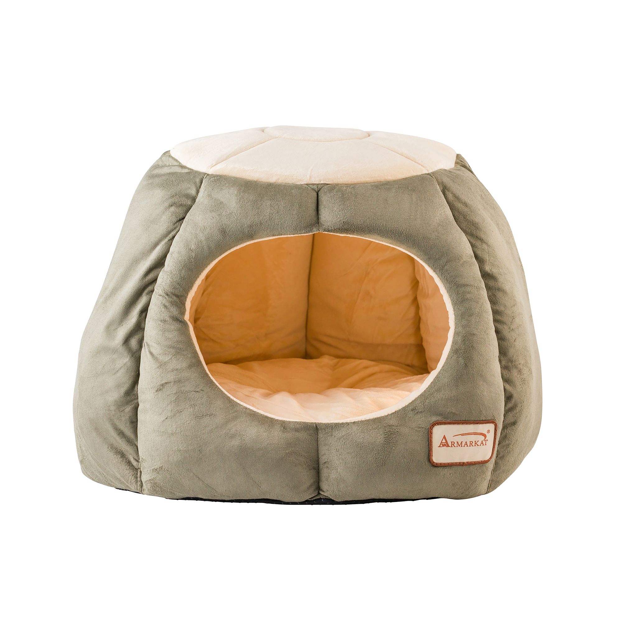 Armarkat Laurel Green Hut Enclosed Cat Bed, Size: 20"L x 20"W 14"H | PetSmart