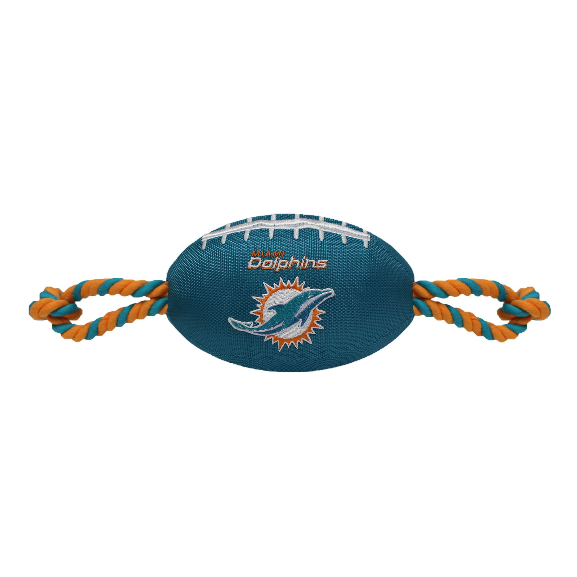 Pets First Miami Dolphins Football Rope Dog Toy | Nylon PetSmart
