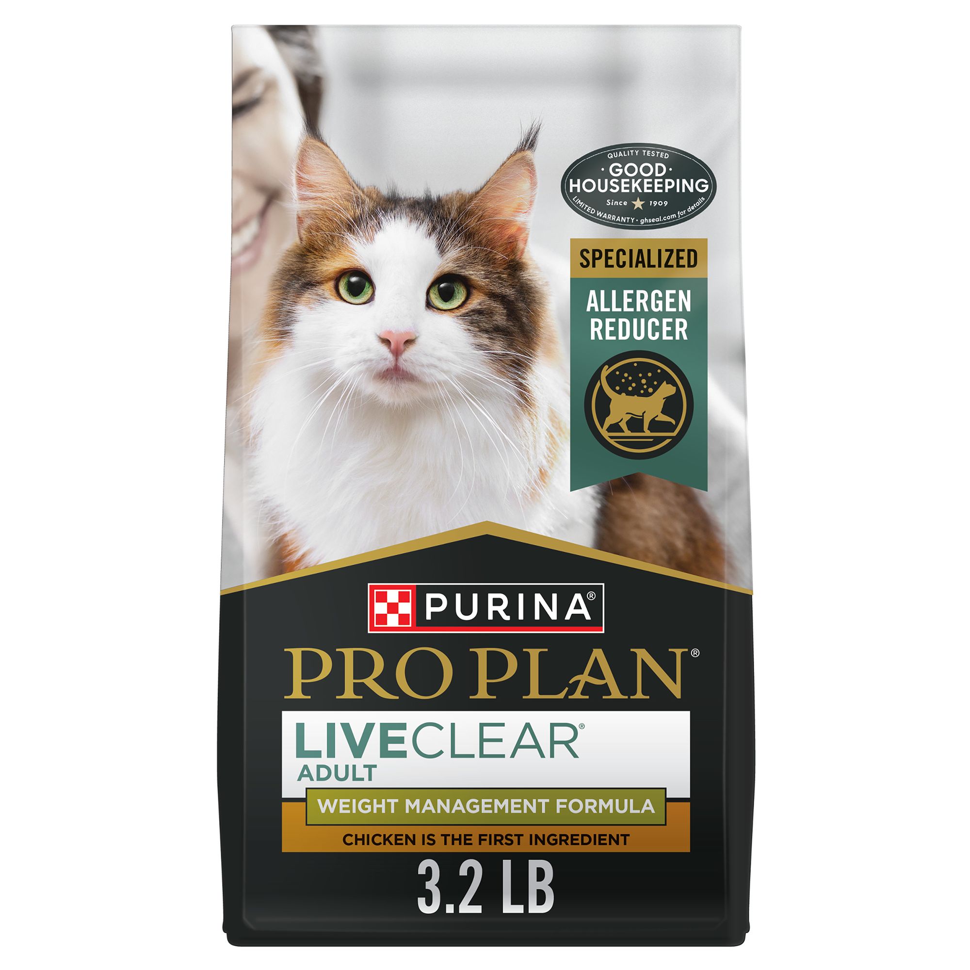 Purina Pro Plan LiveClear Adult Dry Cat Food - Chicken, Size: 3.2 lb | PetSmart