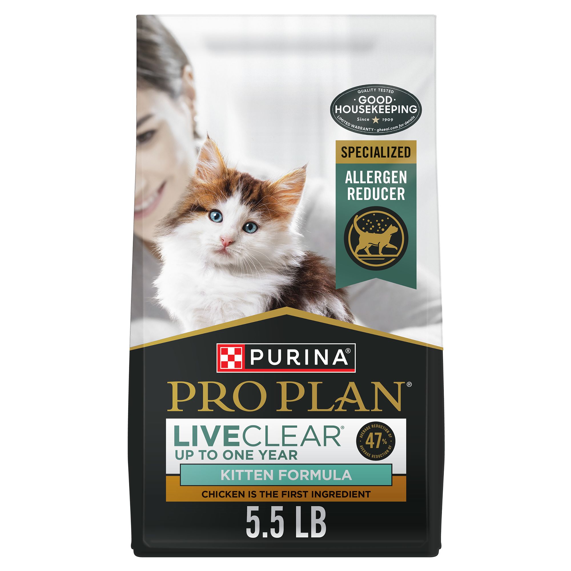 Purina Pro Plan LiveClear Kitten Dry Cat Food - Chicken and Rice, Size: 5.5 lb | PetSmart