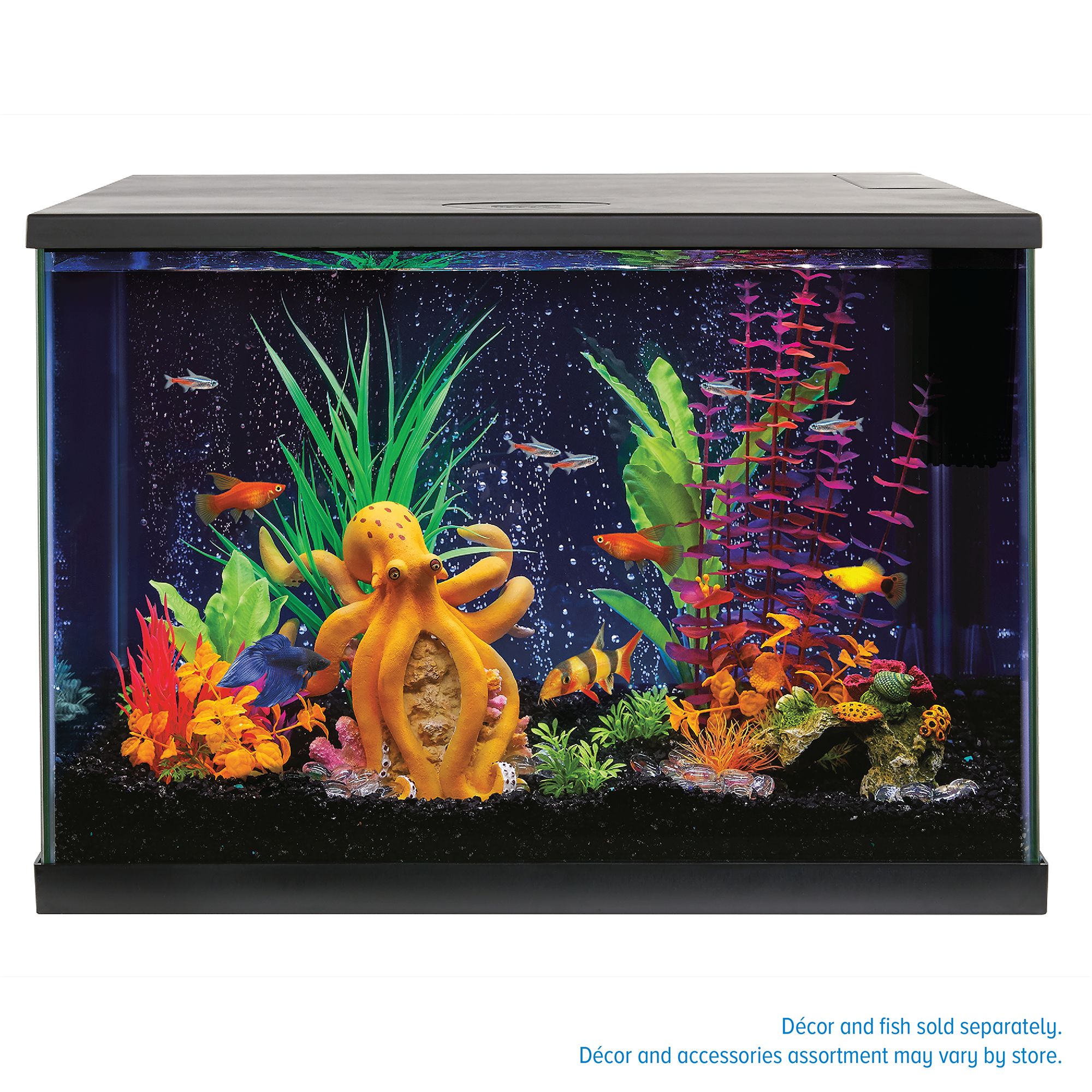Top Fin® LED Bubble Wall Aquarium Kit - Fish Tank Starter Kit - 10-20 Gallon (20 Gal)