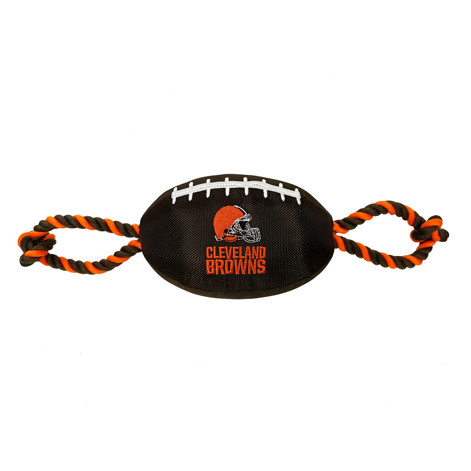 Pets First Cleveland Browns Football Rope Dog Toy | PetSmart