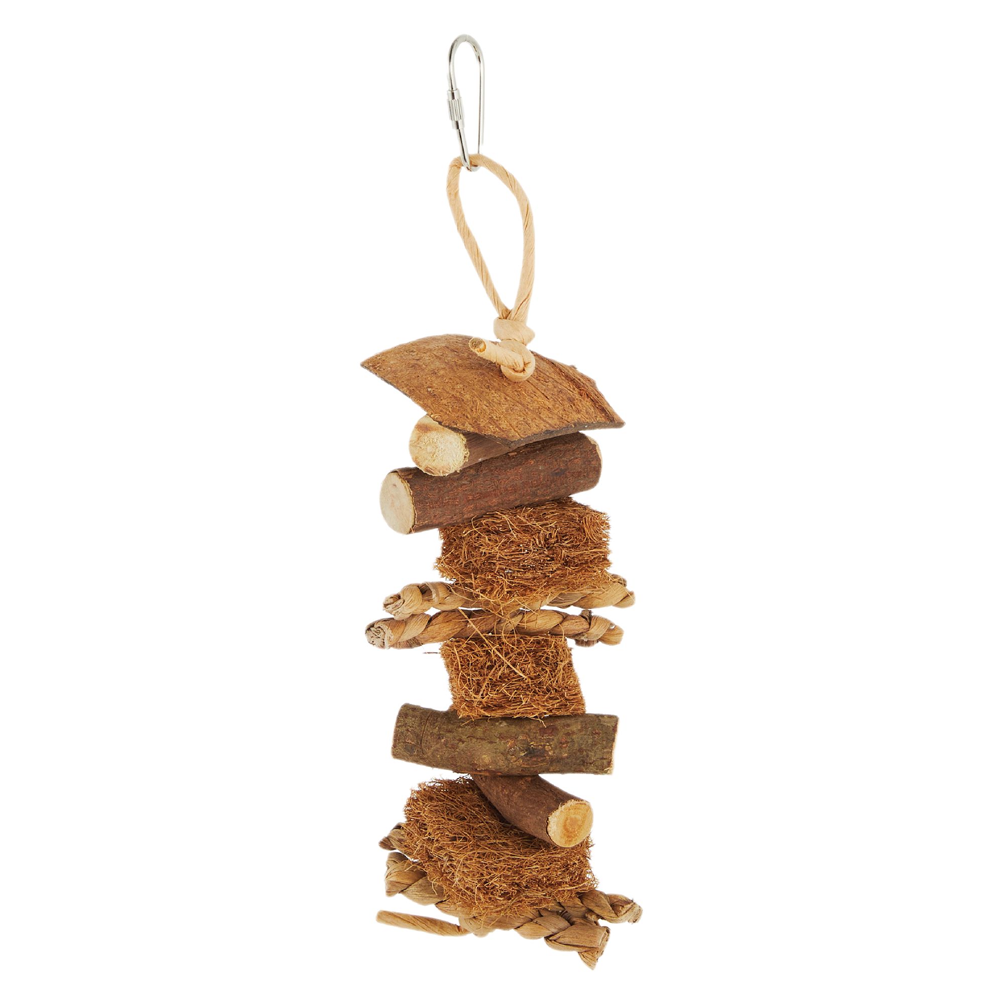 All Living Things® Natural Coco Mini Rope Bird Toy - Shredding Toy for Small & Medium Pet Birds