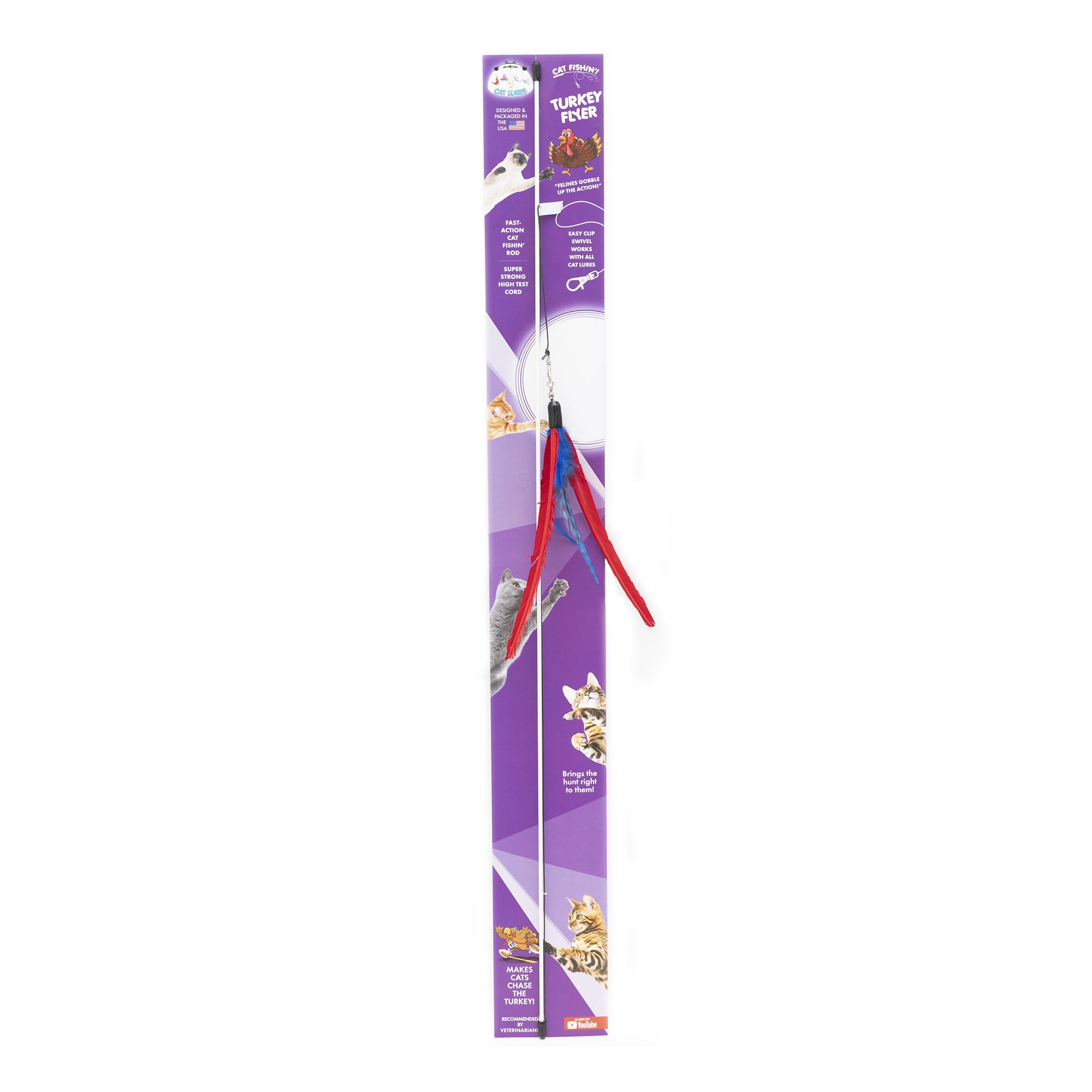 Cat Lures Turkey Flyer Toy in White | PetSmart