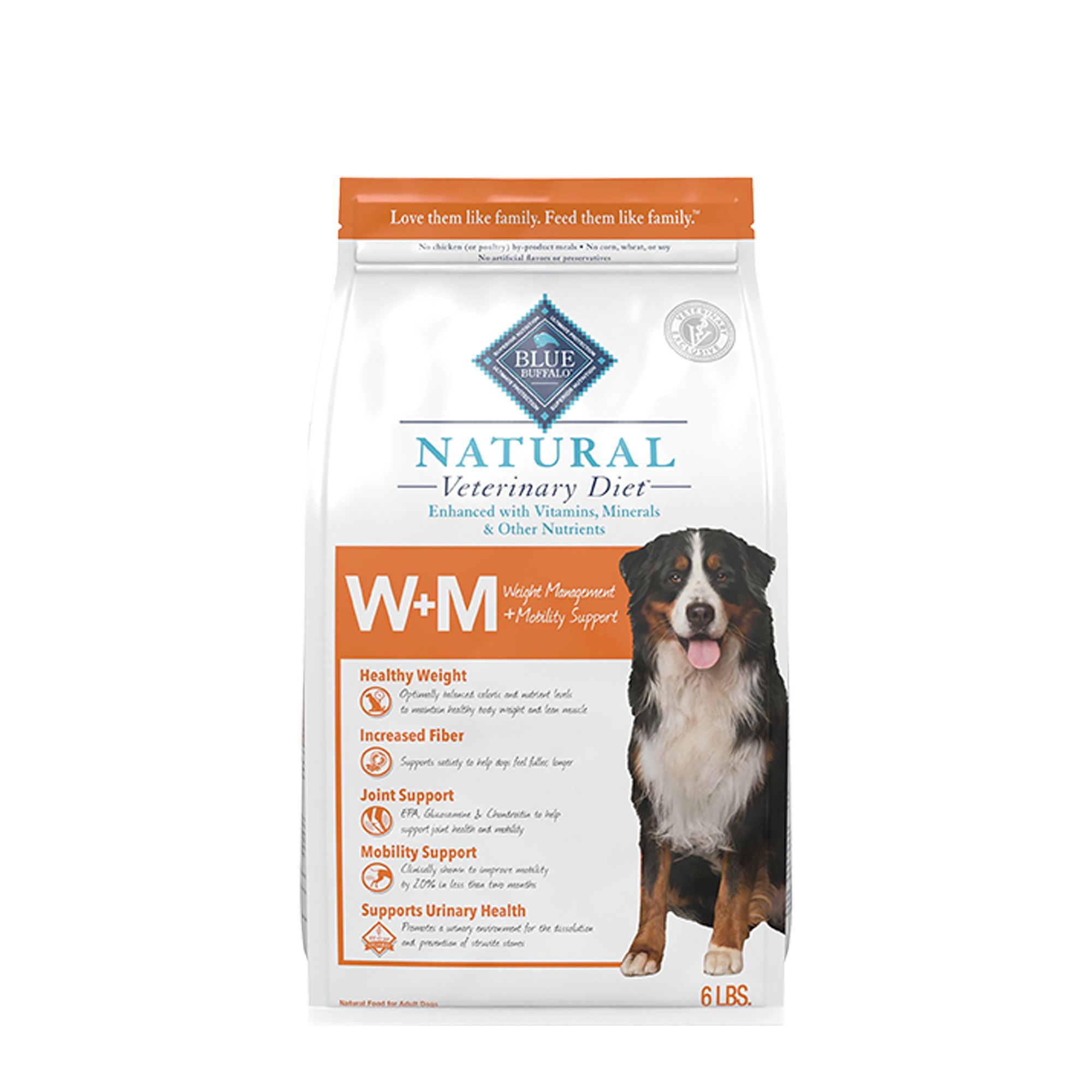 Blue Buffalo Natural Veterinary Diet; W+M Weight and Mobility Support Adult Dog Dry Food - Chic, Flavor: Chicken, Salmon | PetSmart