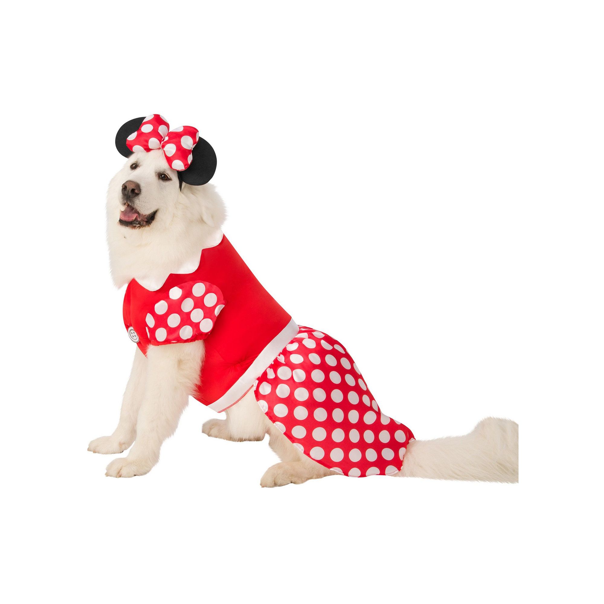 Rubies Rubie's Pet Shop Halloween Minnie Mouse Dog and Cat Costume in Red, Size: 3XL | Polyester PetSmart