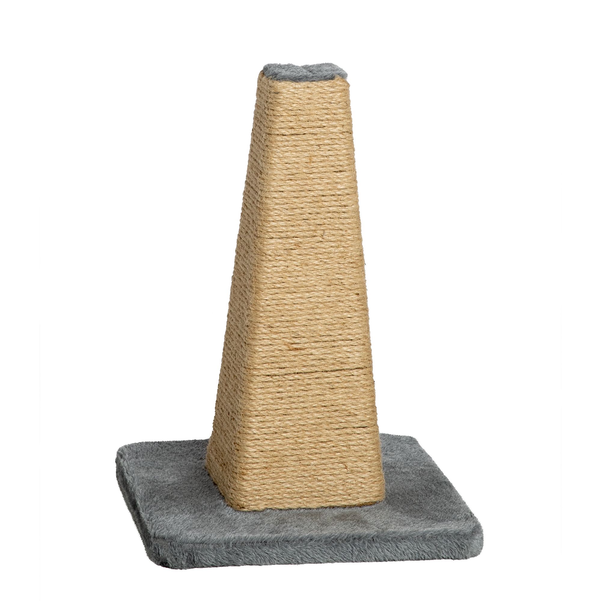Whisker City® 15.7-in Jute Peak Triangle Cat Scratcher Post (11"L x 11"W x 15.7"H)
