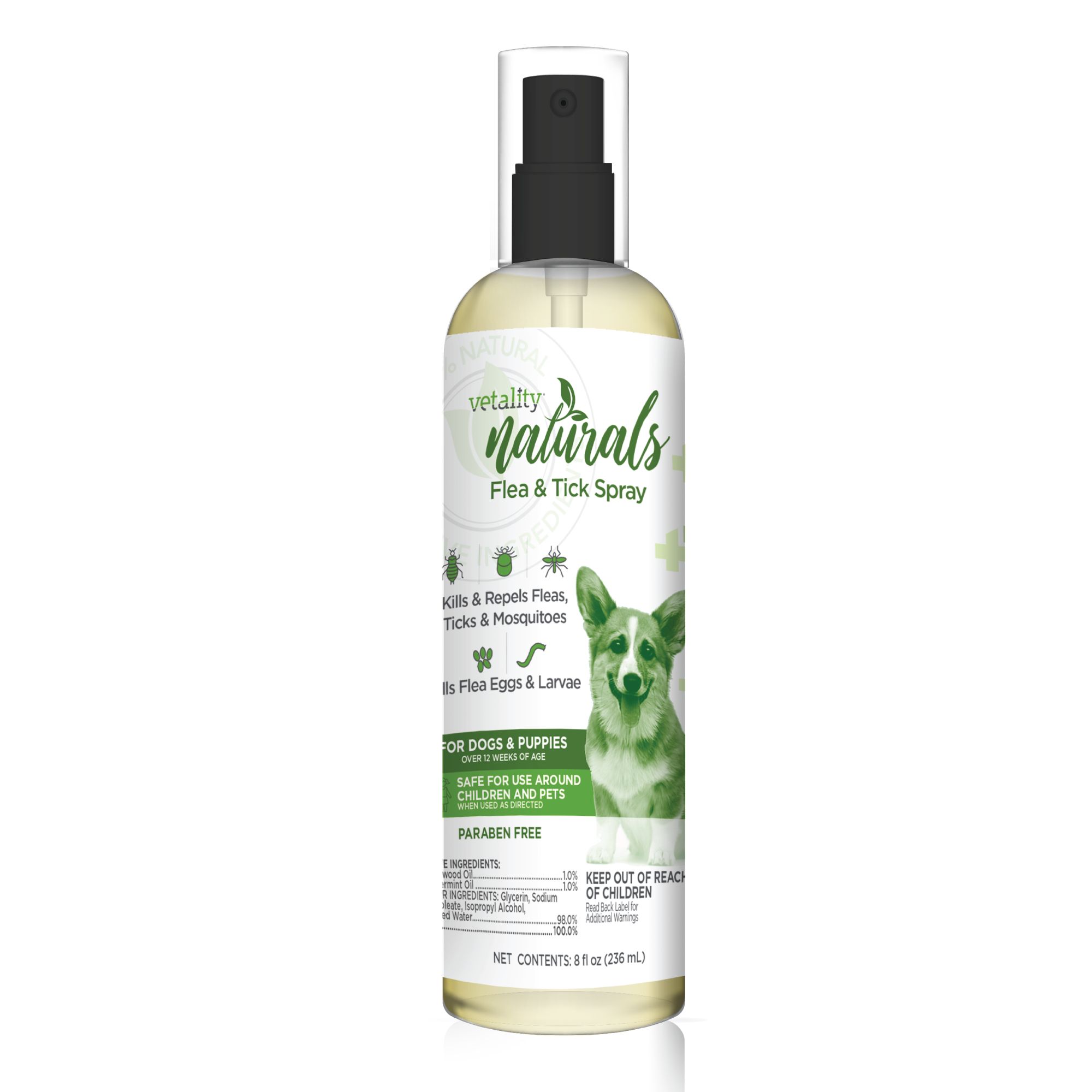 Vetality Naturals Flea and Tick Spray for Dogs, Senior, Size: 8 Fl oz | PetSmart