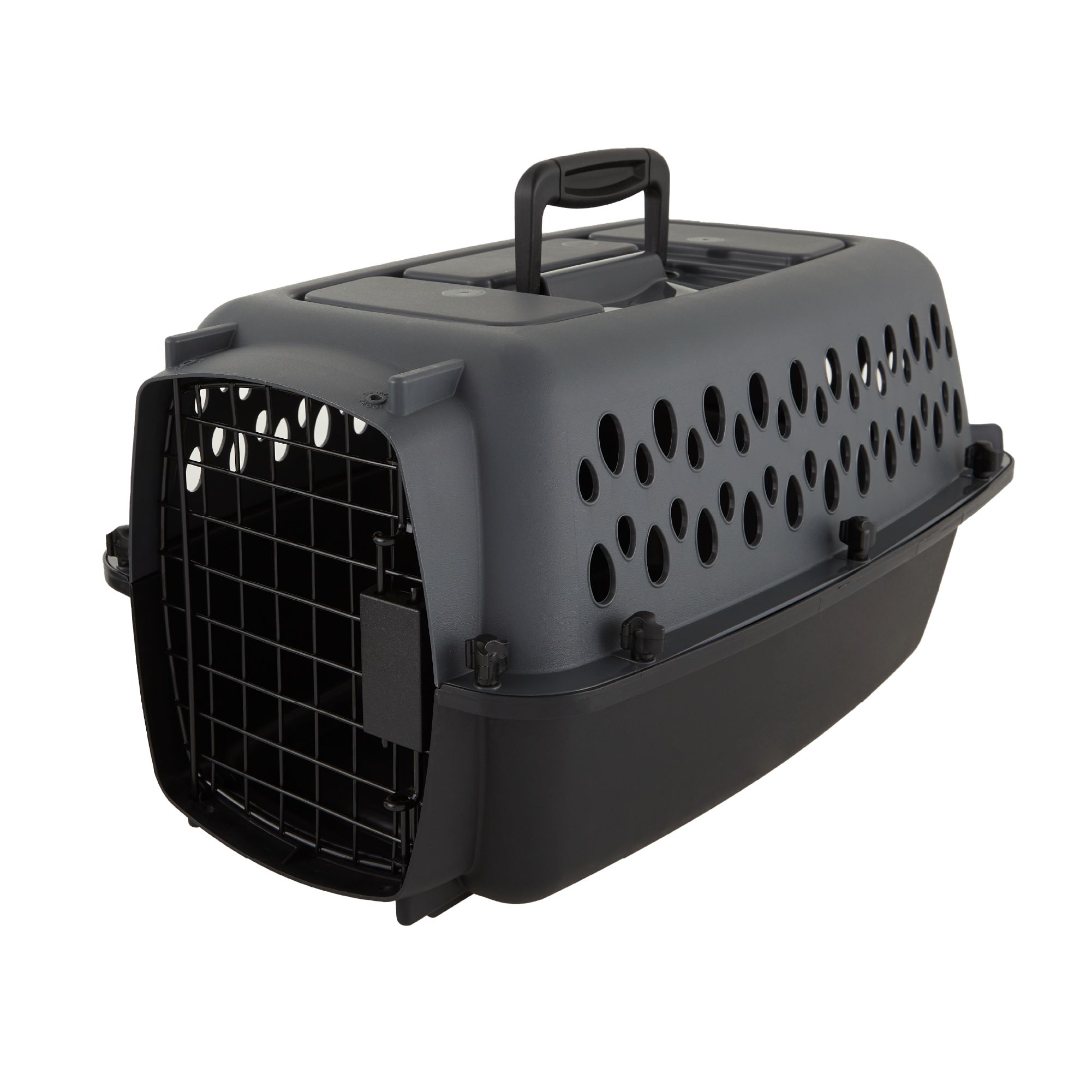 Whisker City® Portable Cat Plastic Carrier Pet Kennel, 19" For Cats and Small Pets up to 15 lbs (19"L x 12.6"W x 10"H)