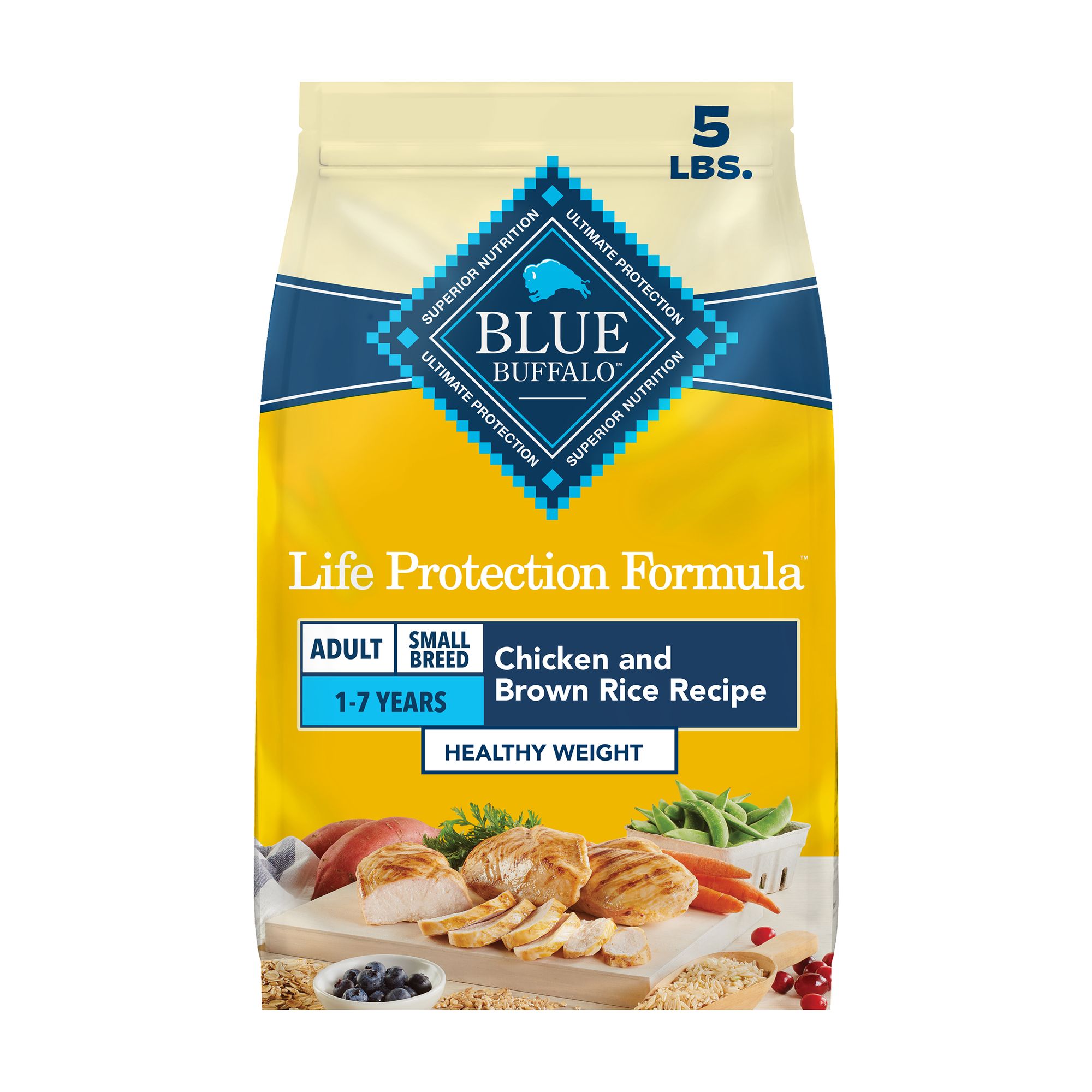 Blue Buffalo Life Protection Formula; Small Breed Adult Dry Dog Food - Natural, Chicken, Size: 5 lb | PetSmart