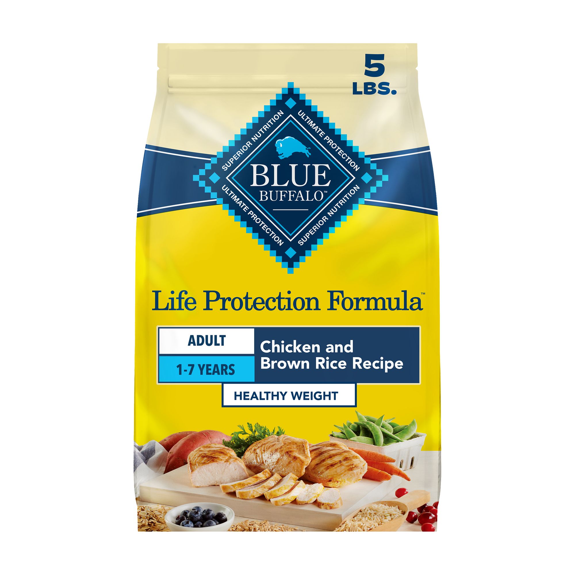Blue Buffalo Life Protection Formula Healthy Weight Adult Dog Dry Food - Chicken and Brown Rice, Size: 5 lb | PetSmart