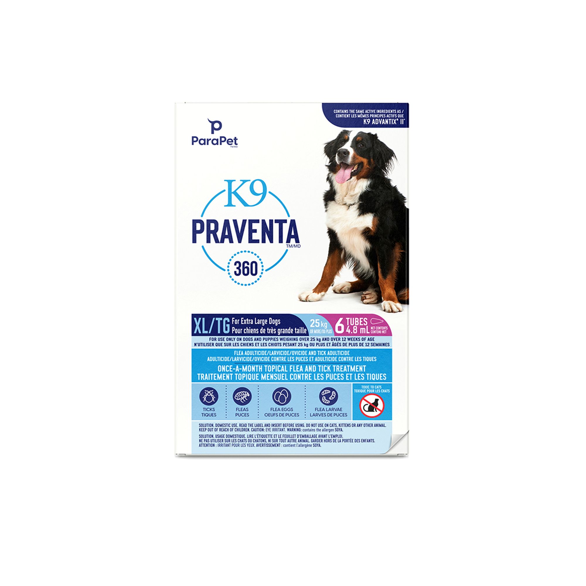 K9 Praventa 360 Topical Flea & Tick Treatment for Dogs - X Large Dog - over 25 kg