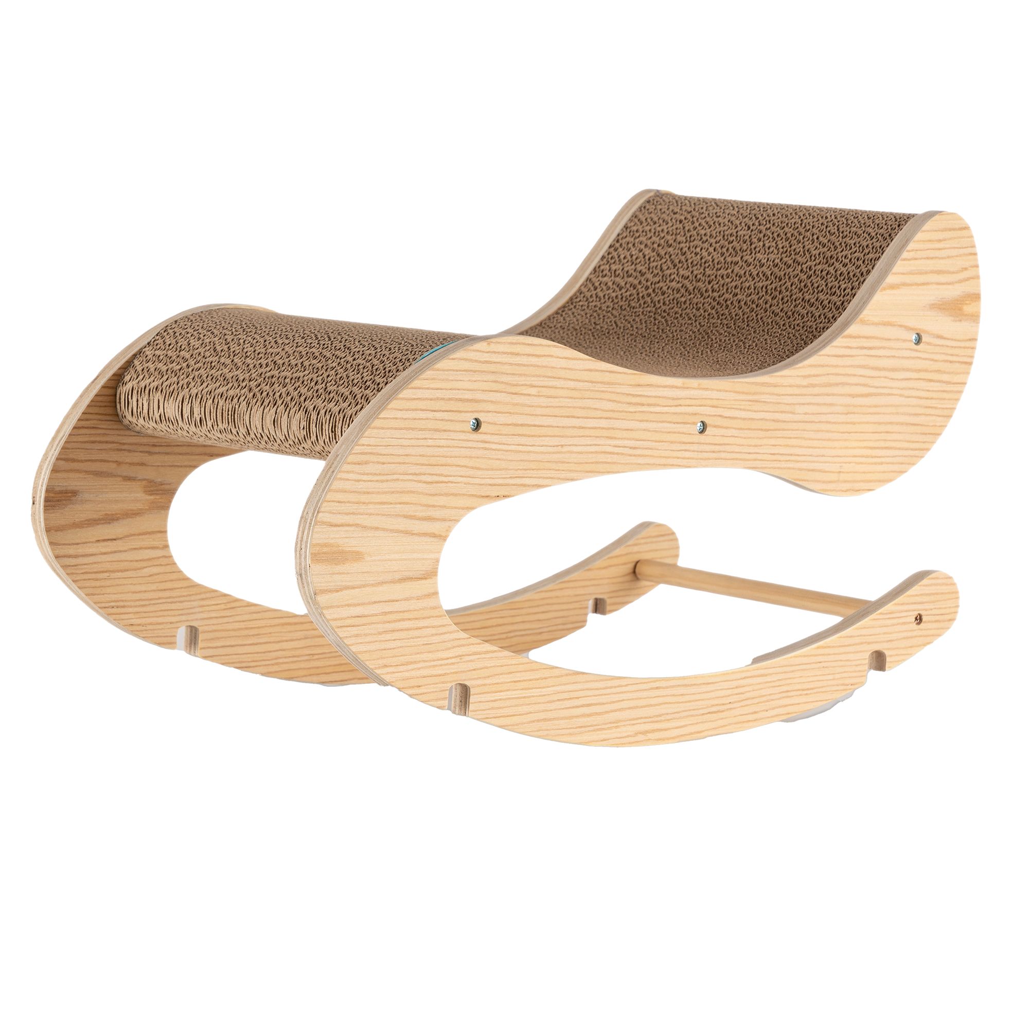 Armarkat Real Wood Wooden Cat Rocking Chair Scratcher, Size: 22"L x 11"W 13.5"H | PetSmart