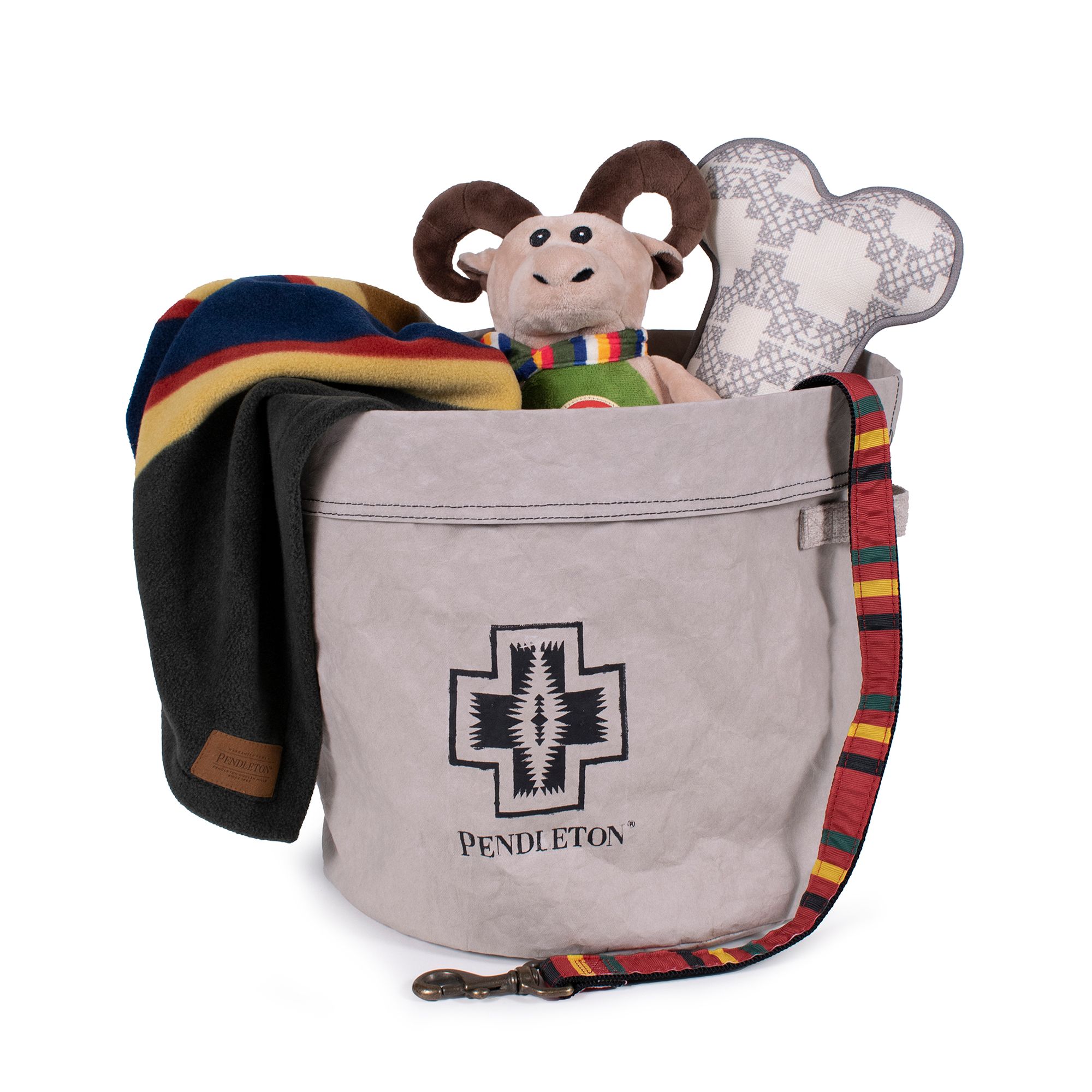 Pendleton Grey Washable Toy Bucket | PetSmart