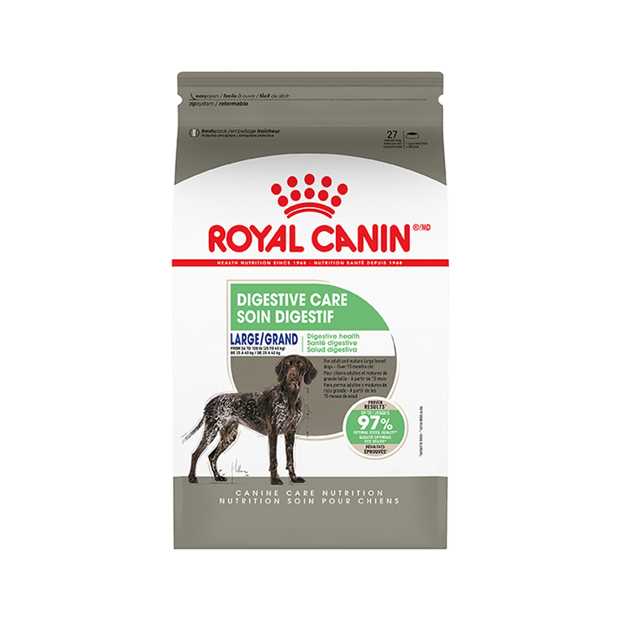 Royal Canin Canine Care Nutrition Digestive Large Breed Adult Dog Dry Food - 30 lb | PetSmart Brown