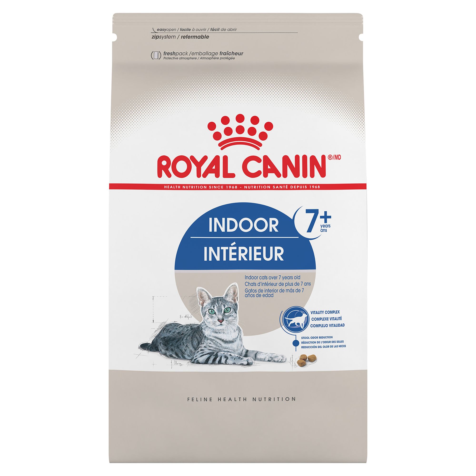 Royal Canin Indoor 7+ Adult Dry Cat Food, Senior, Size: 2.5 lb, Flavor: Chicken | PetSmart Green