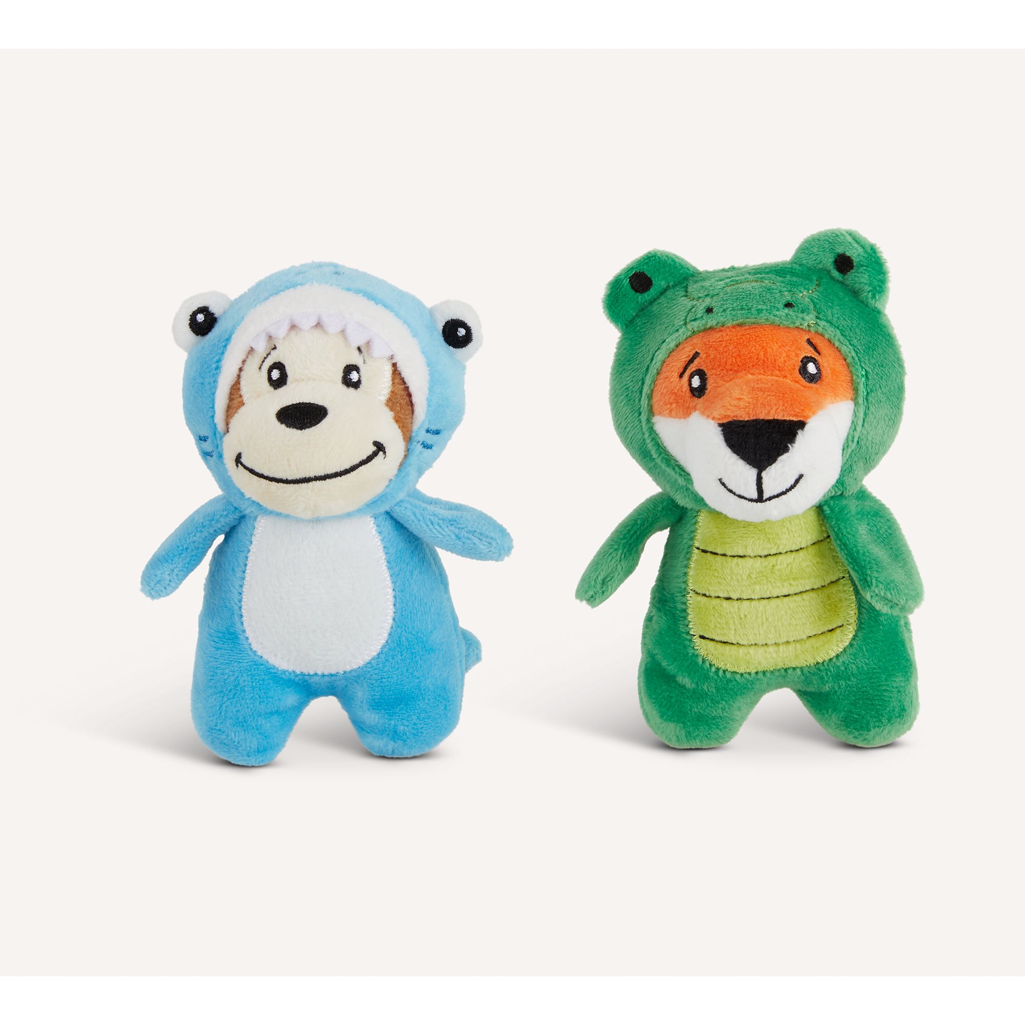 Joyhound Crazy Comfy Plush Crocodile and Monkey Dog Toy - 2 Pack, Squeaker in Brown | PetSmart