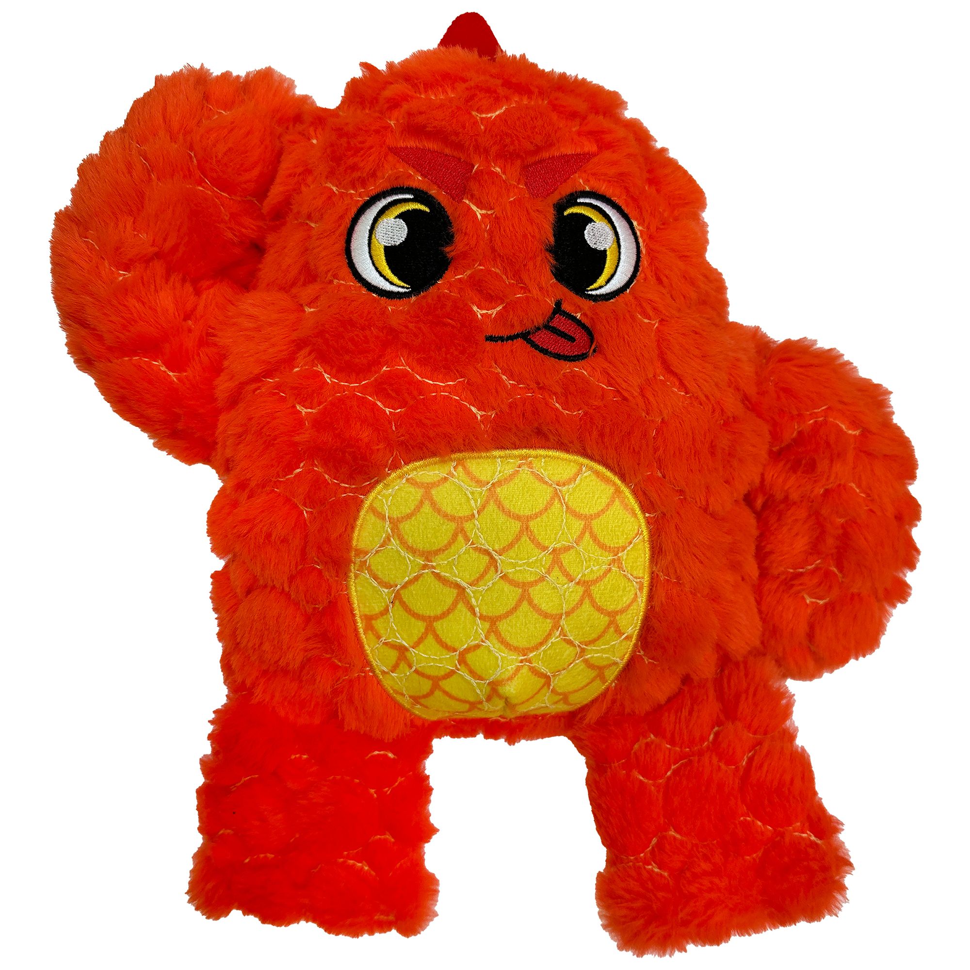 GMASON Bite Force Mr. Mighty Marvin Kevlar Monster Tough Plush Dog Toy in Orange, Size: Large | PetSmart